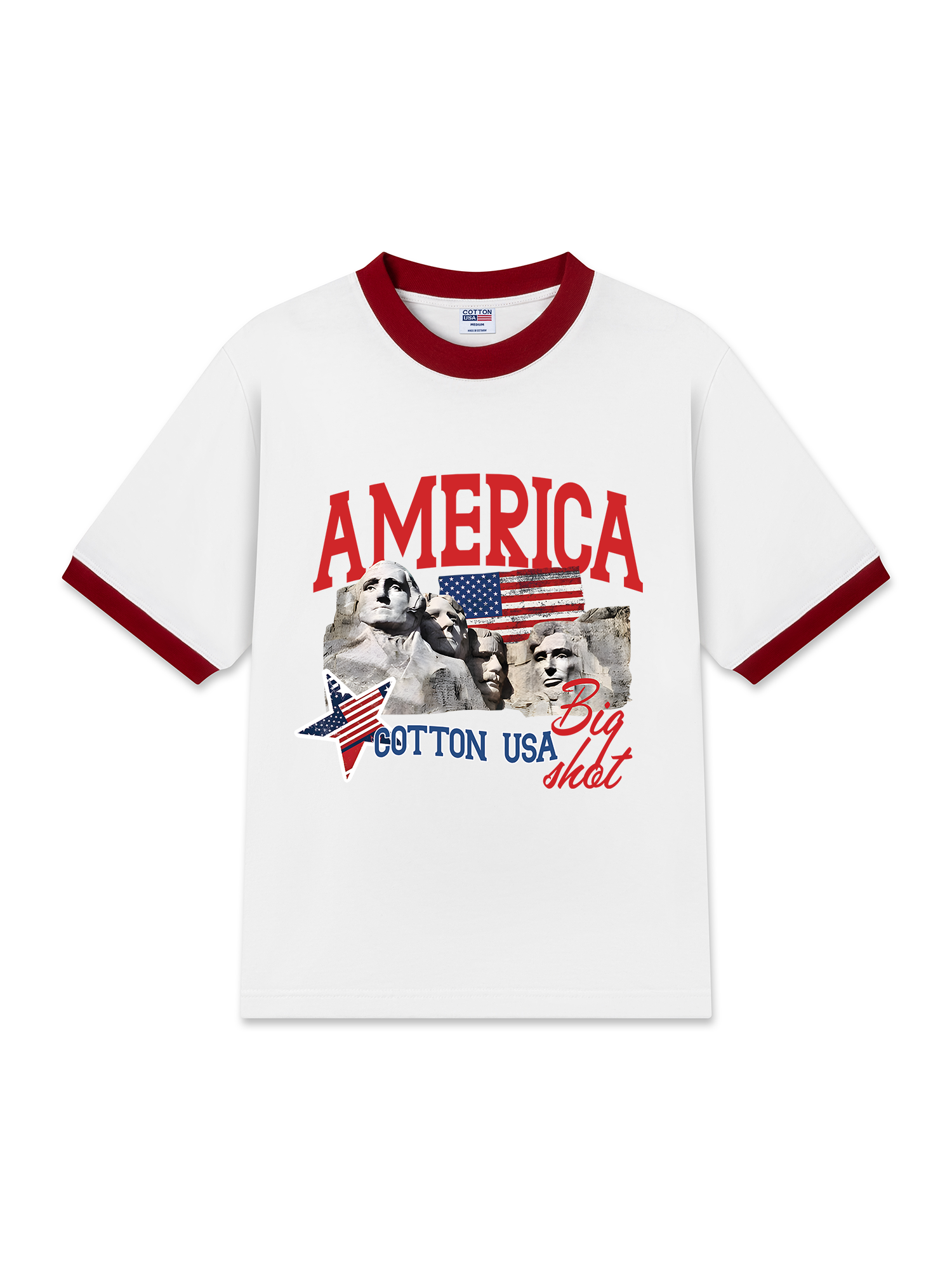 Áo Thun Ringer Relaxed Fit USA Big Shot