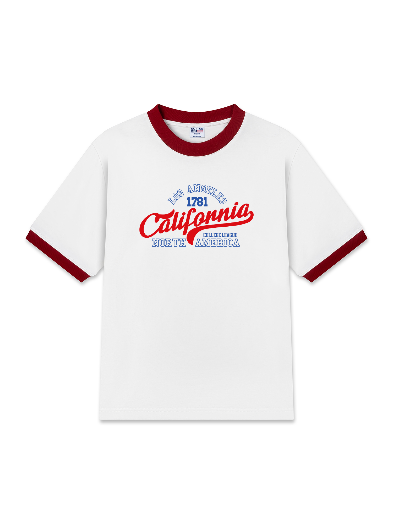 Áo Thun Ringer Relaxed Fit City California North America