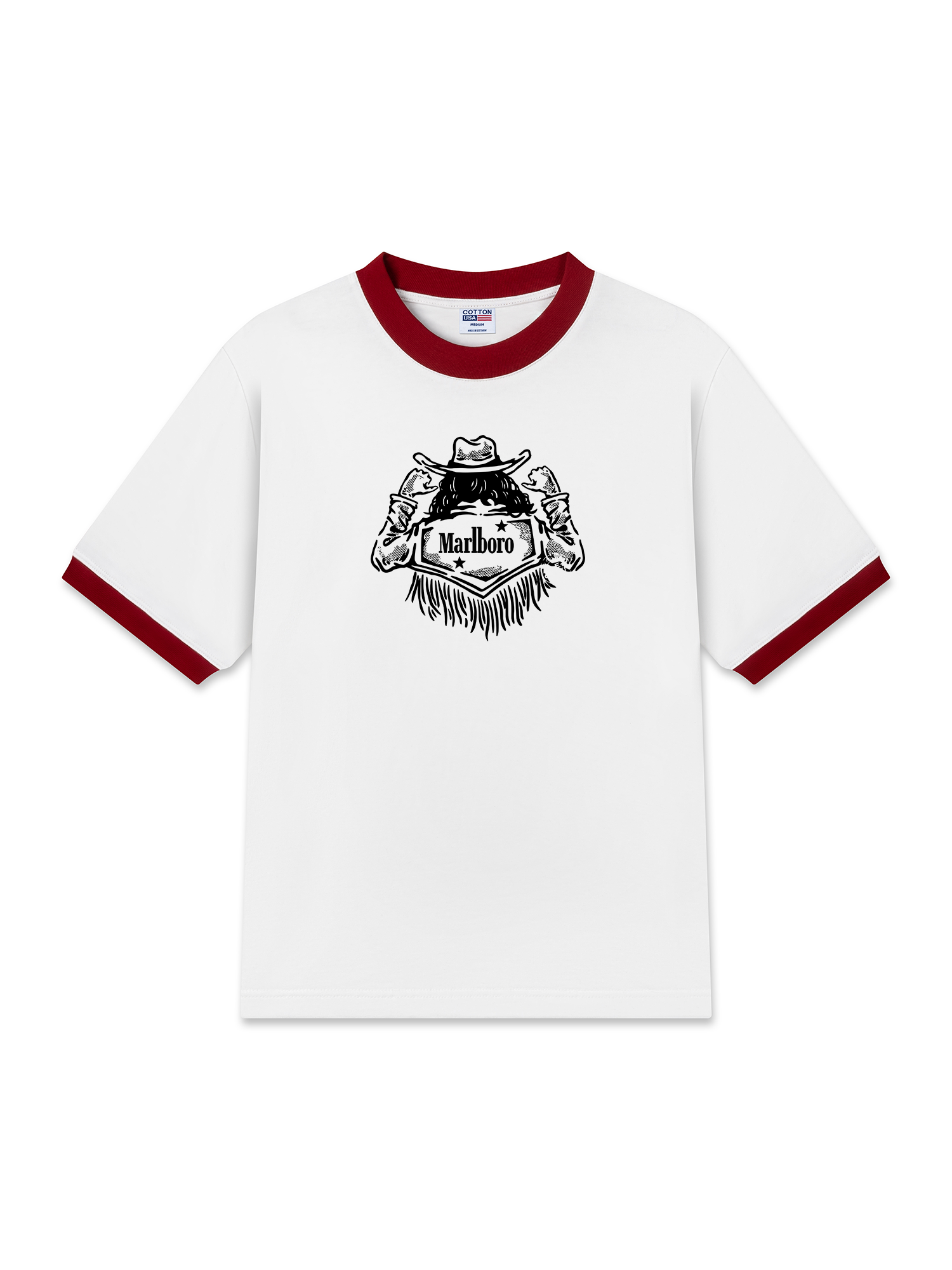 Áo Thun Ringer Relaxed Fit Marlboro Behind Cowboy