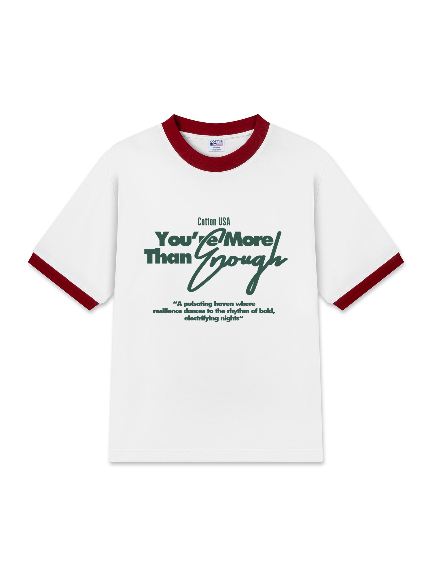 Áo Thun Ringer Relaxed Fit USA More Than Enough