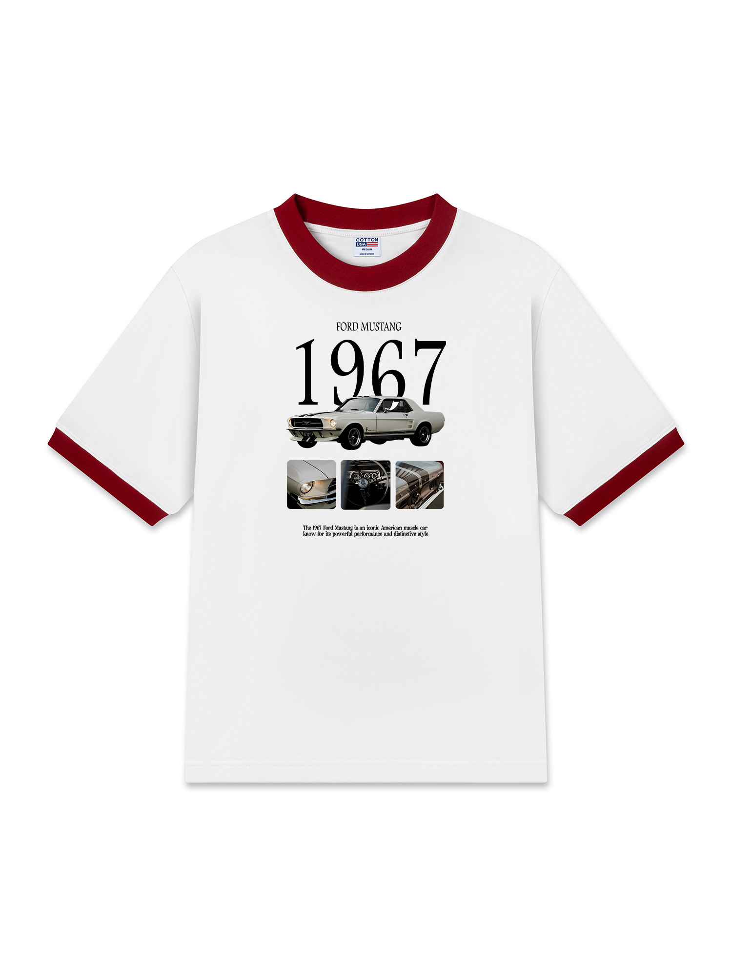 Áo Thun Ringer Relaxed Fit Mustang 1967