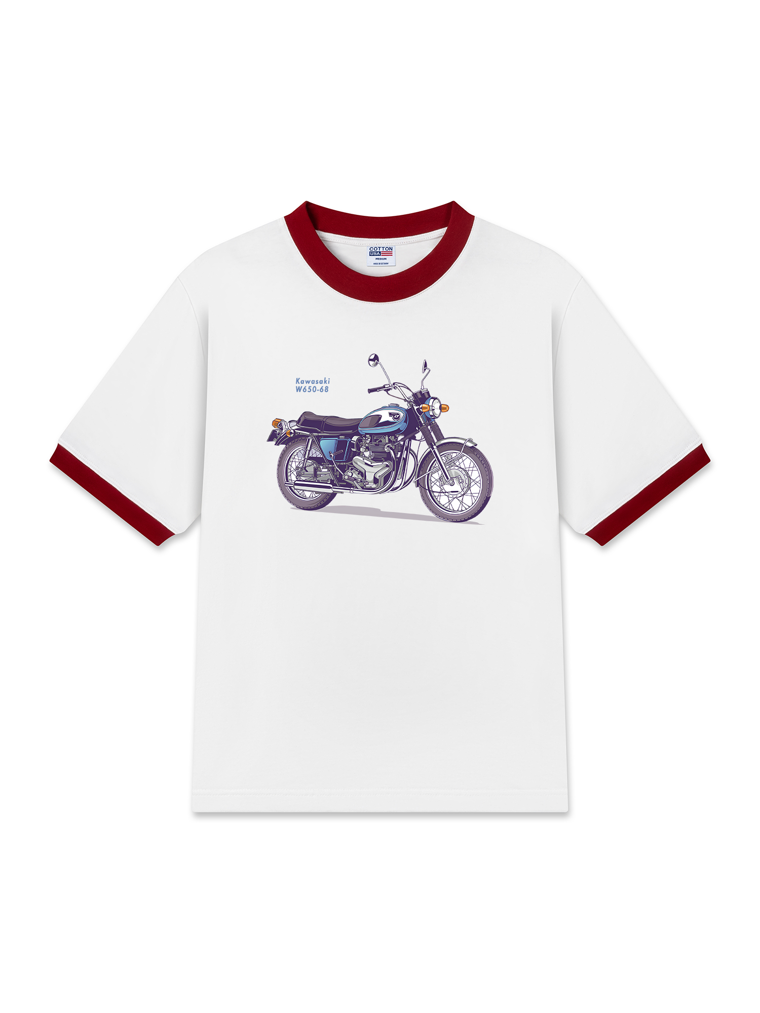 Áo Thun Ringer Relaxed Fit Kawasaki W650-68