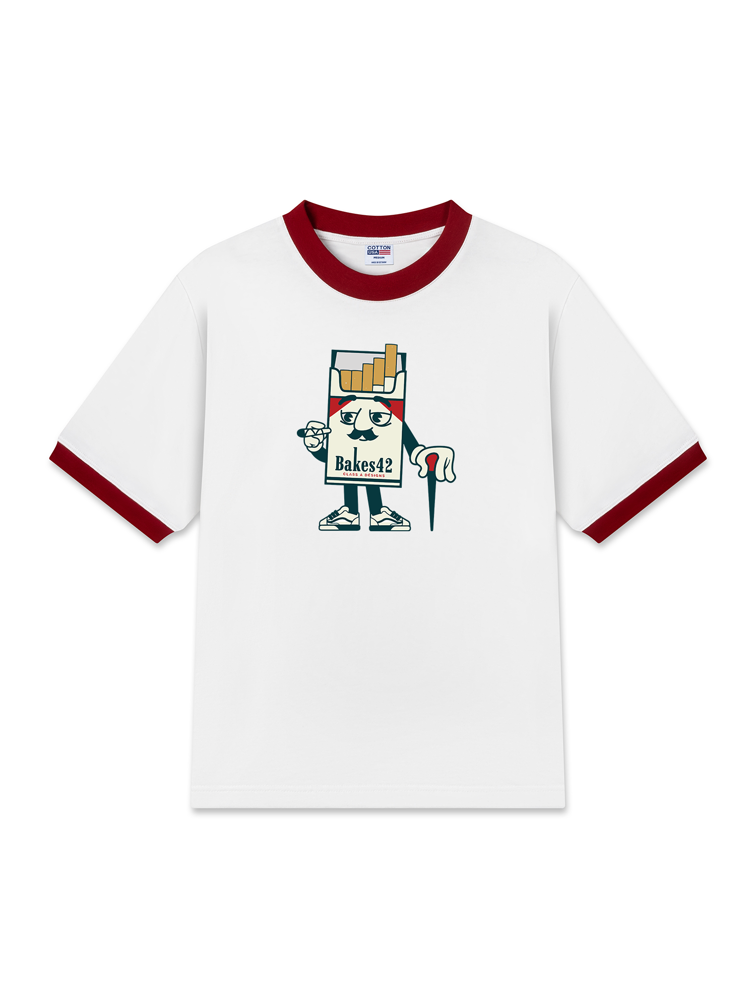 Áo Thun Ringer Relaxed Fit Marlboro Bakes 42 Mascot