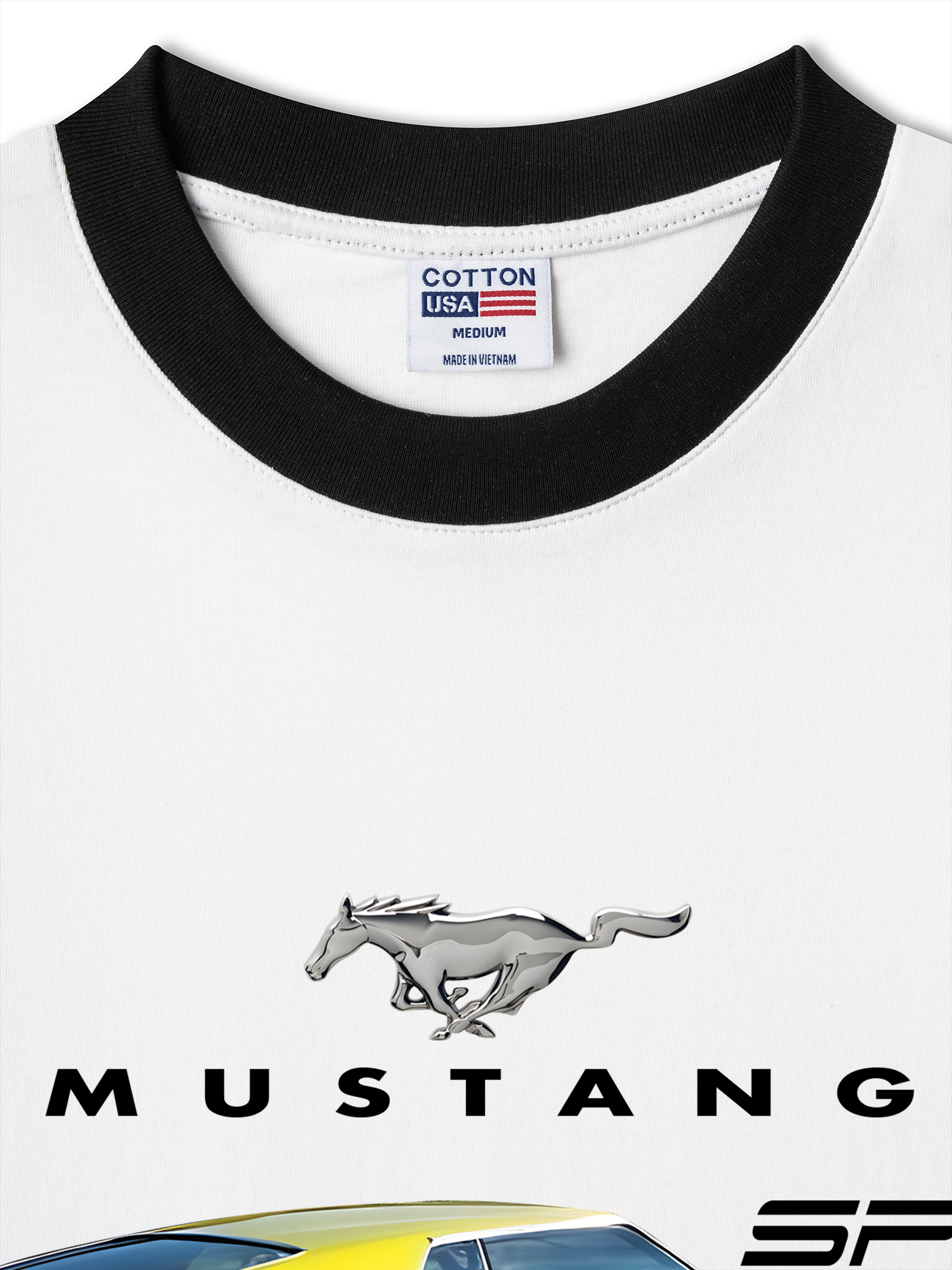 Áo Thun Ringer Relaxed Fit Mustang Yellow Ford