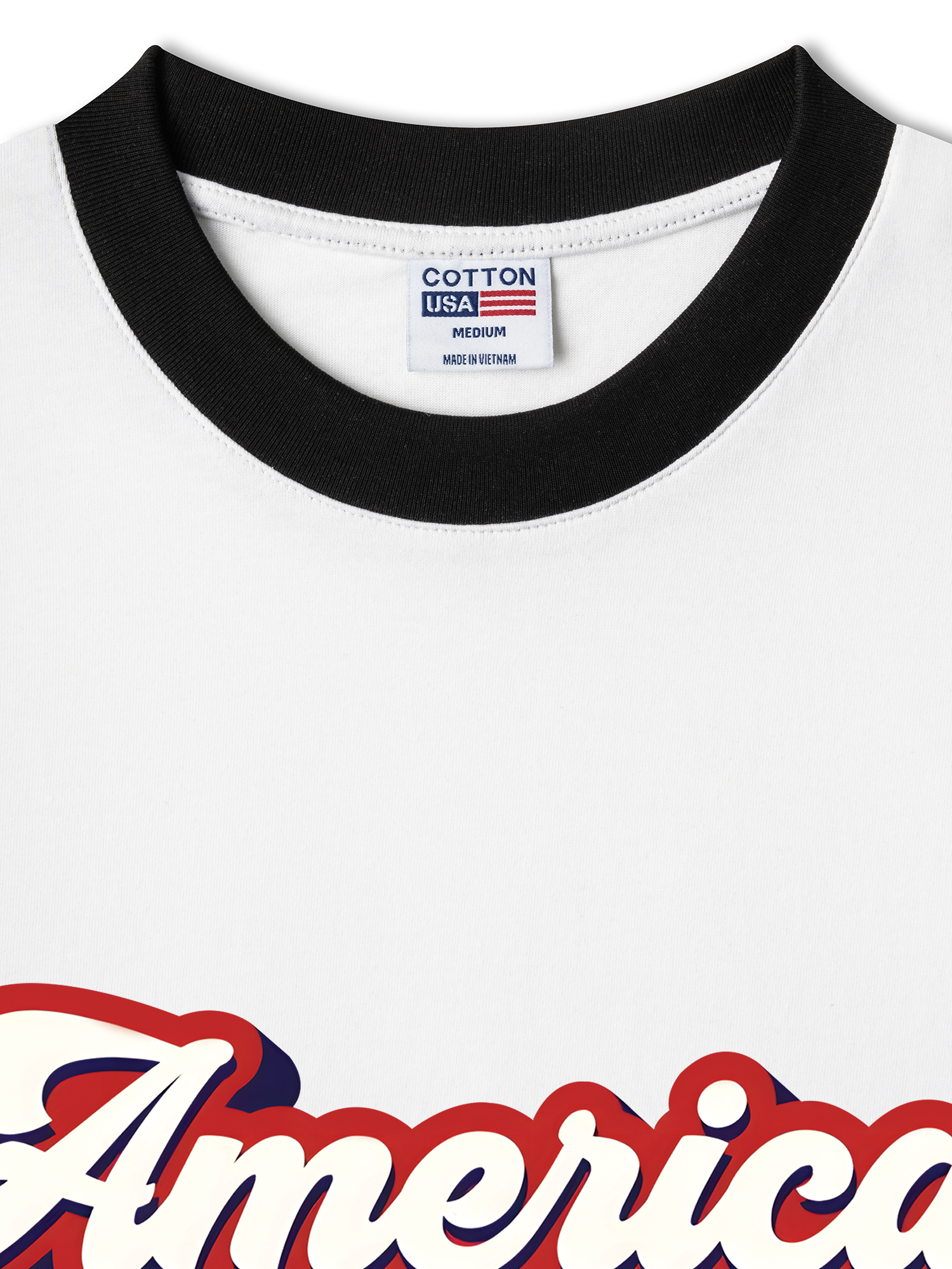 Áo Thun Ringer Relaxed Fit USA Vintage America