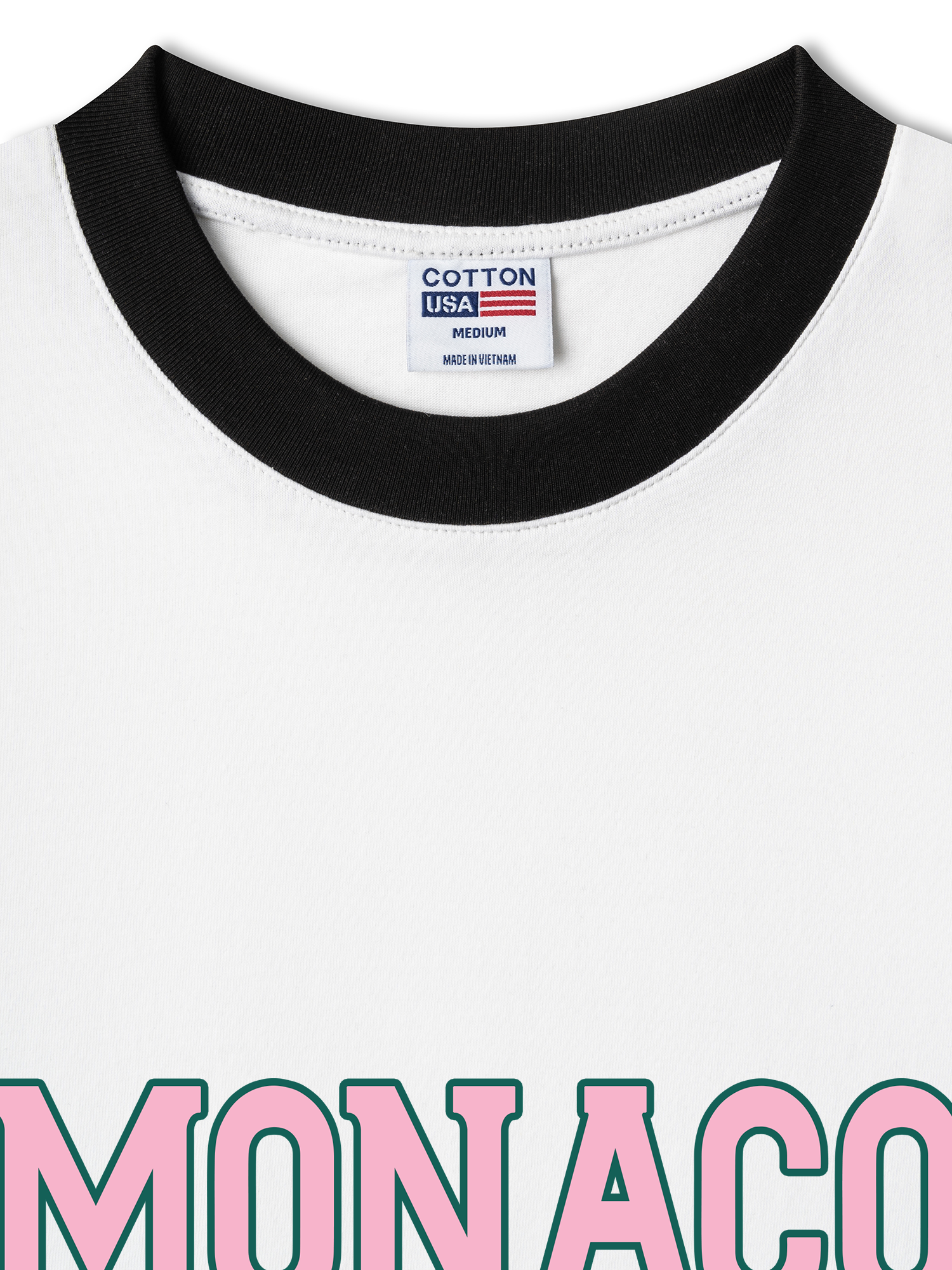 Áo Thun Ringer Relaxed Fit City Pink Monaco