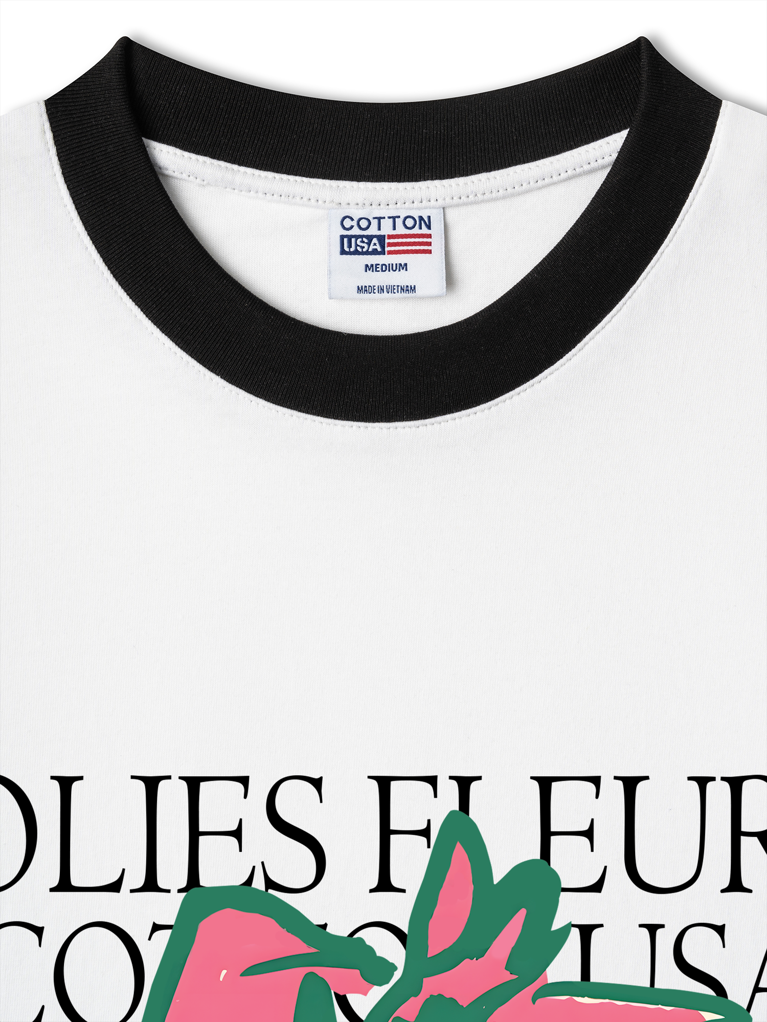 Áo Thun Ringer Relaxed Fit Floral Jolies Fleurs