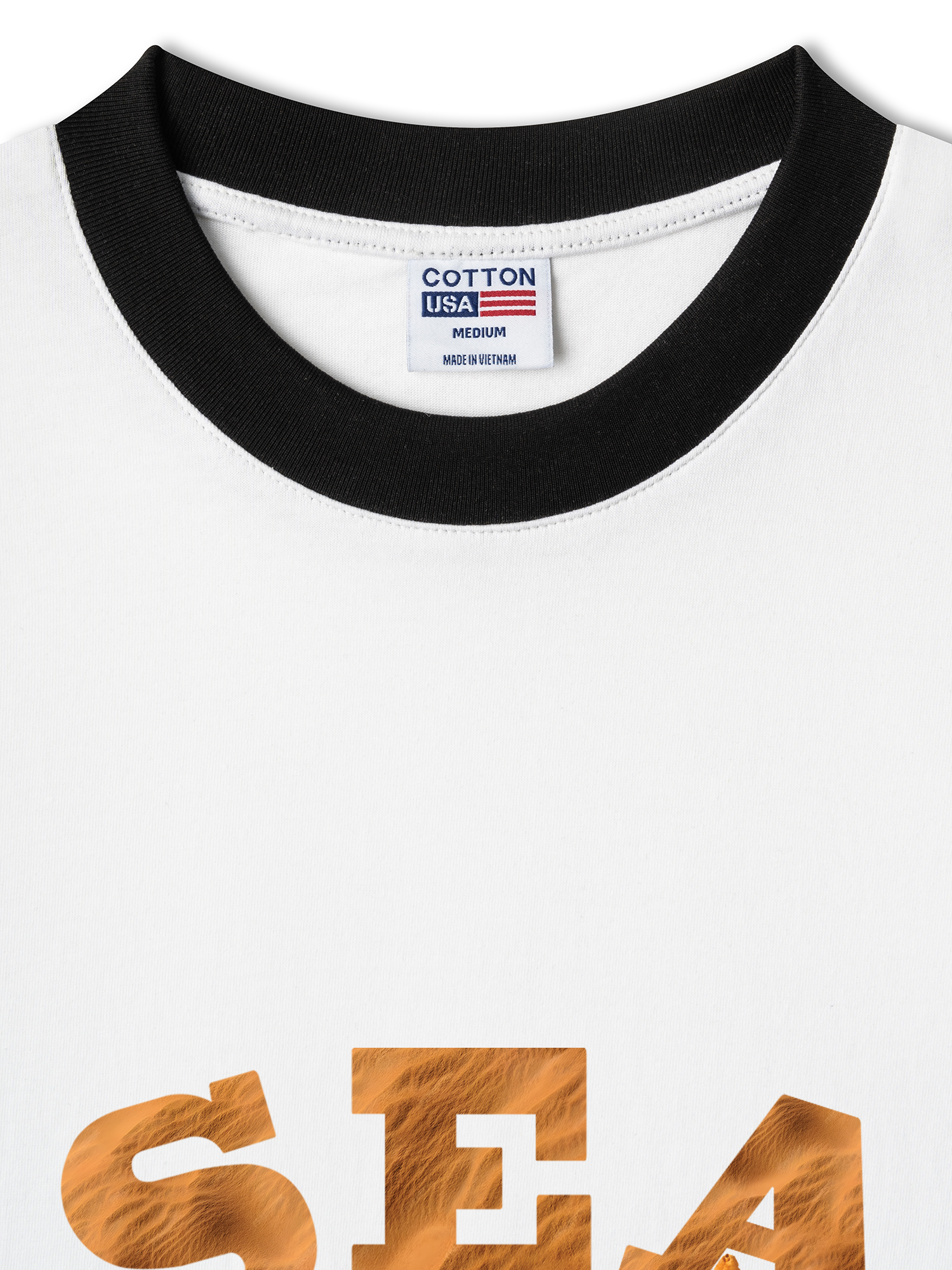 Áo Thun Ringer Relaxed Fit Tropical Starfish Parrty Sand