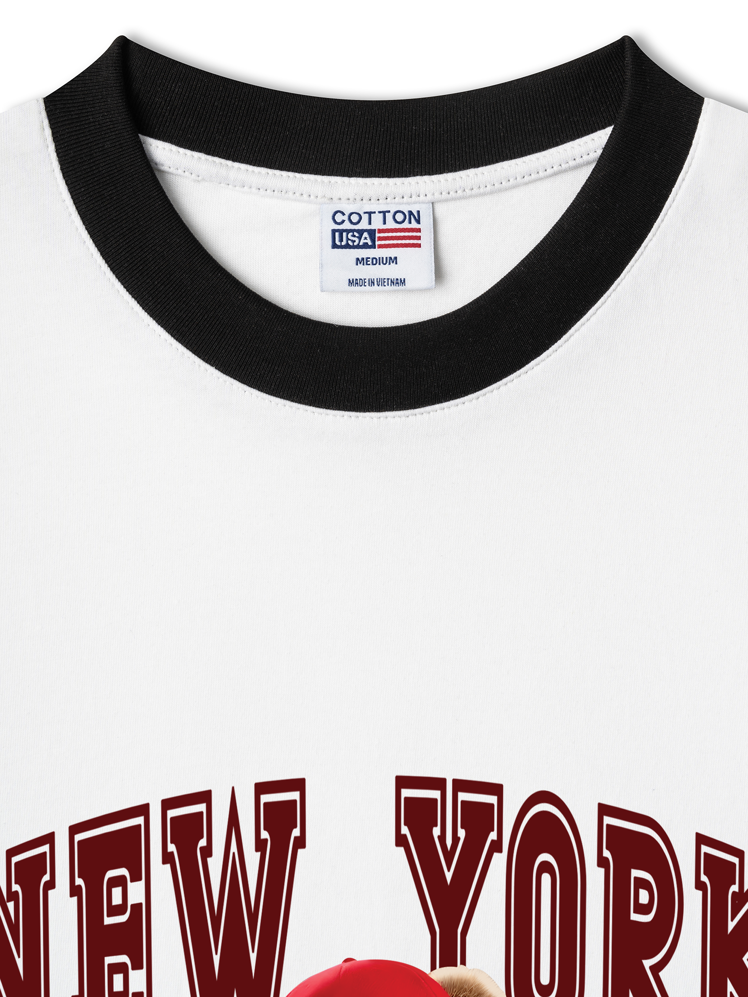 Áo Thun Ringer Relaxed Fit Baseball Authentic Teddy