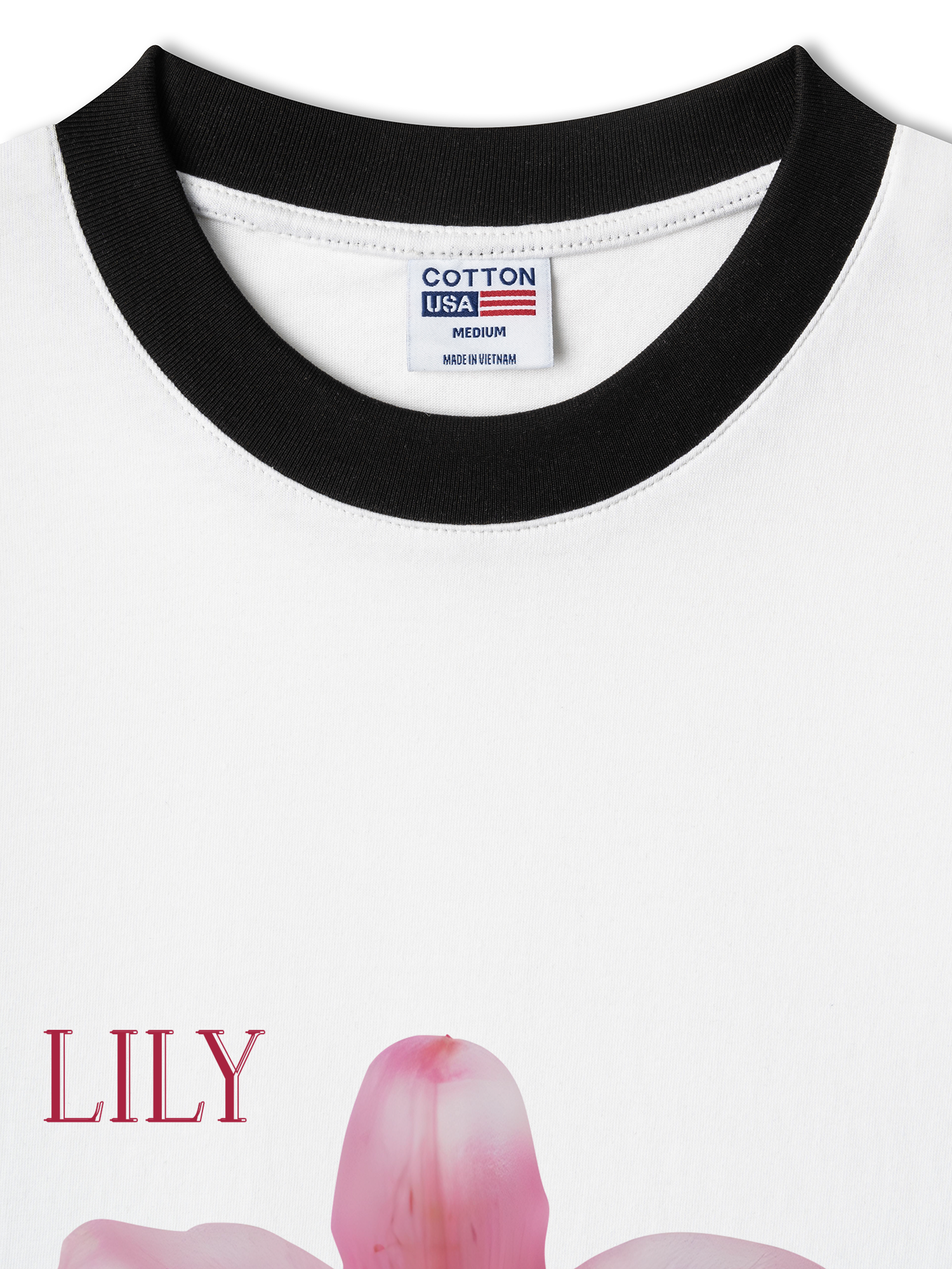 Áo Thun Ringer Relaxed Fit Floral Lily_s language