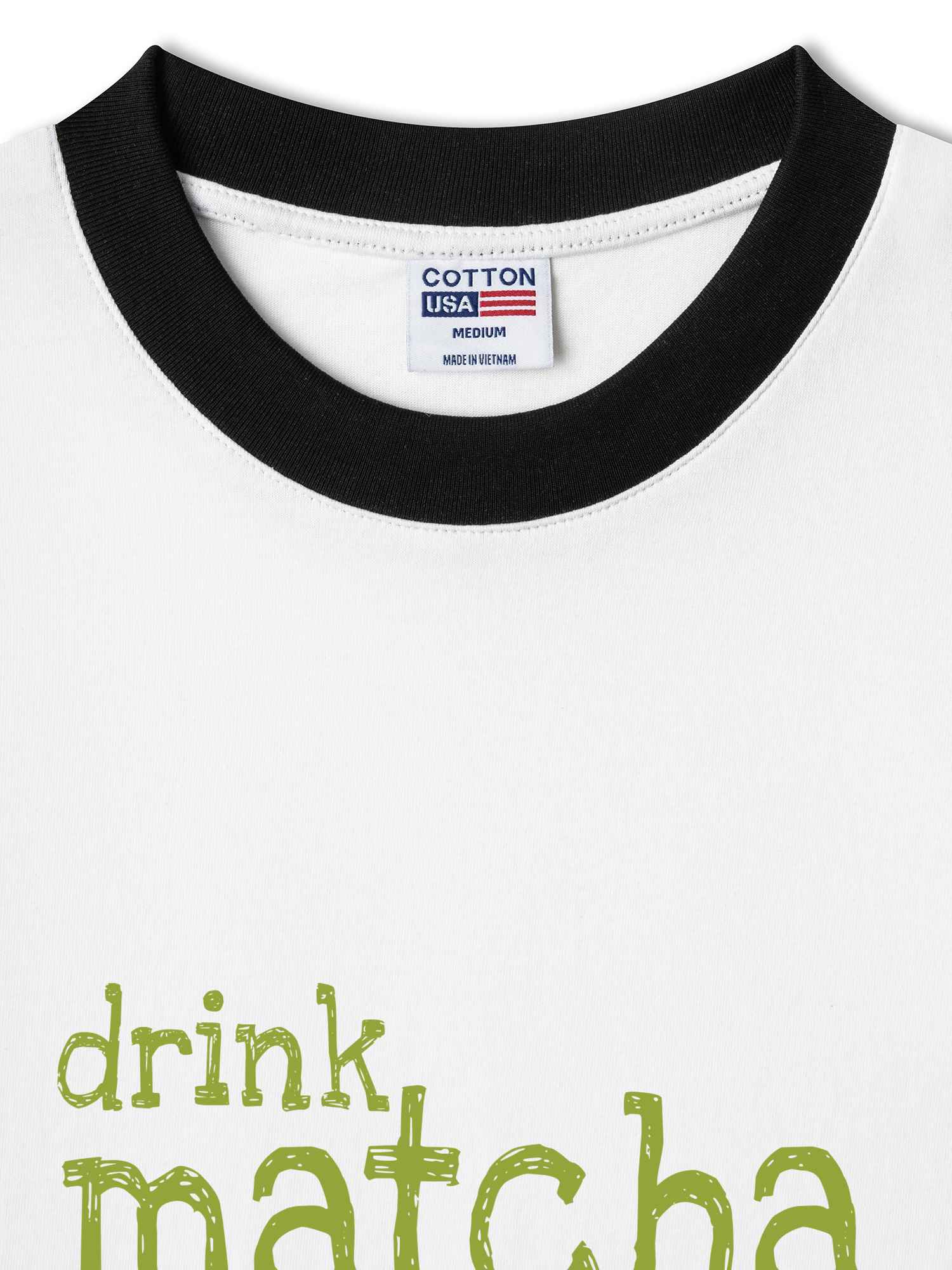 Áo Thun Ringer Relaxed Fit Matcha Will Fix Everything