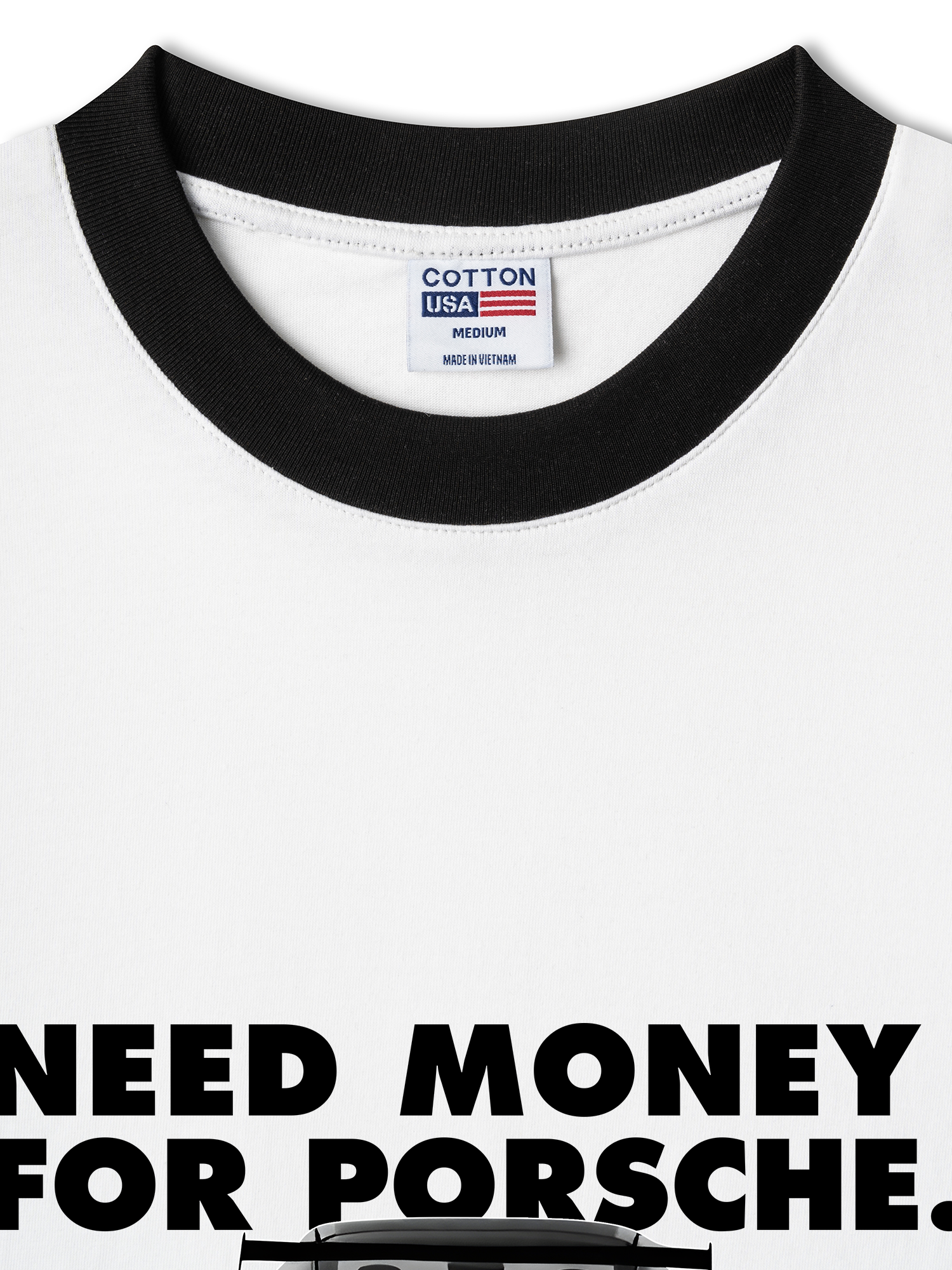 Áo Thun Ringer Relaxed Fit Porsche All Black 911 GT3RS