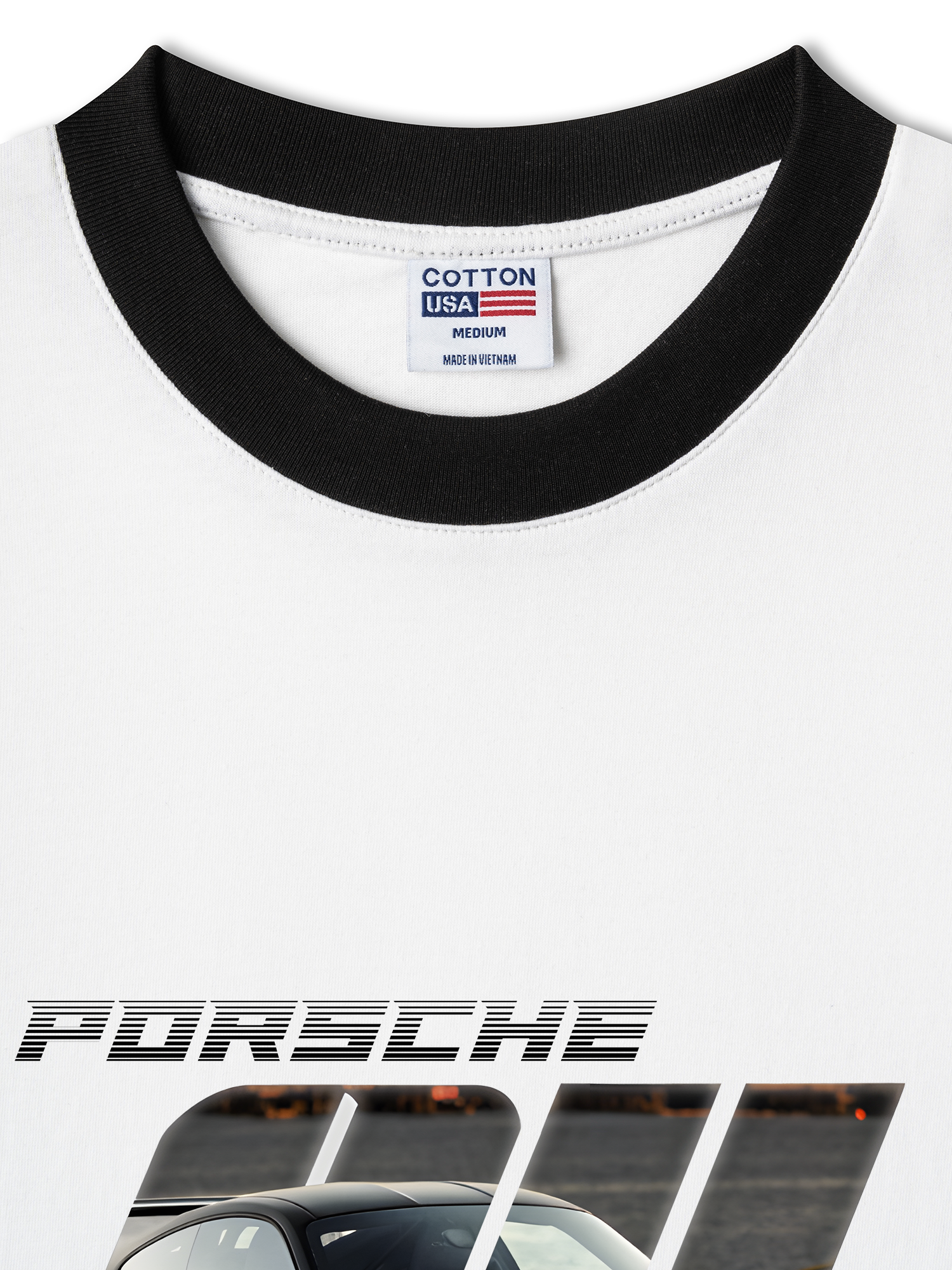 Áo Thun Ringer Relaxed Fit Porsche Silver Turbo S