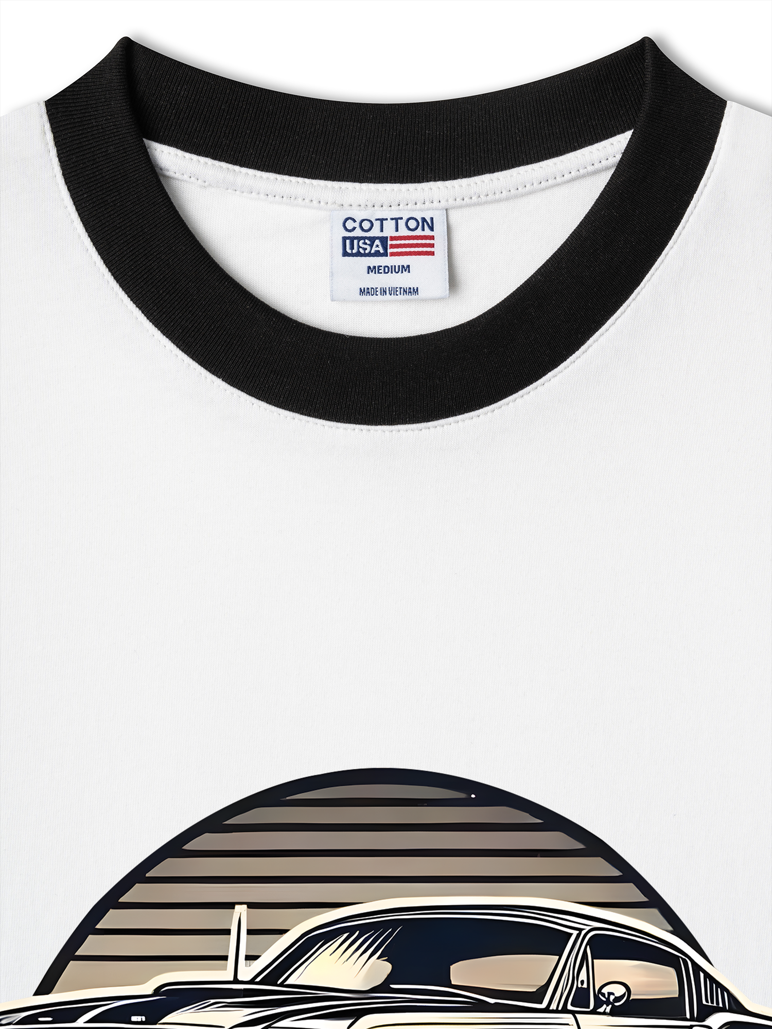 Áo Thun Ringer Relaxed Fit Mustang Fans