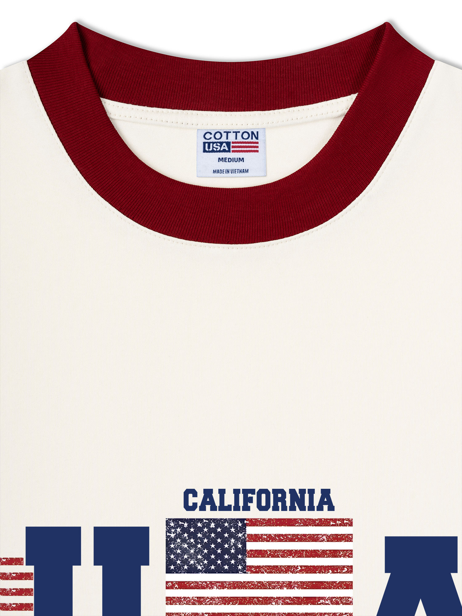 Áo Thun Ringer Relaxed Fit USA California