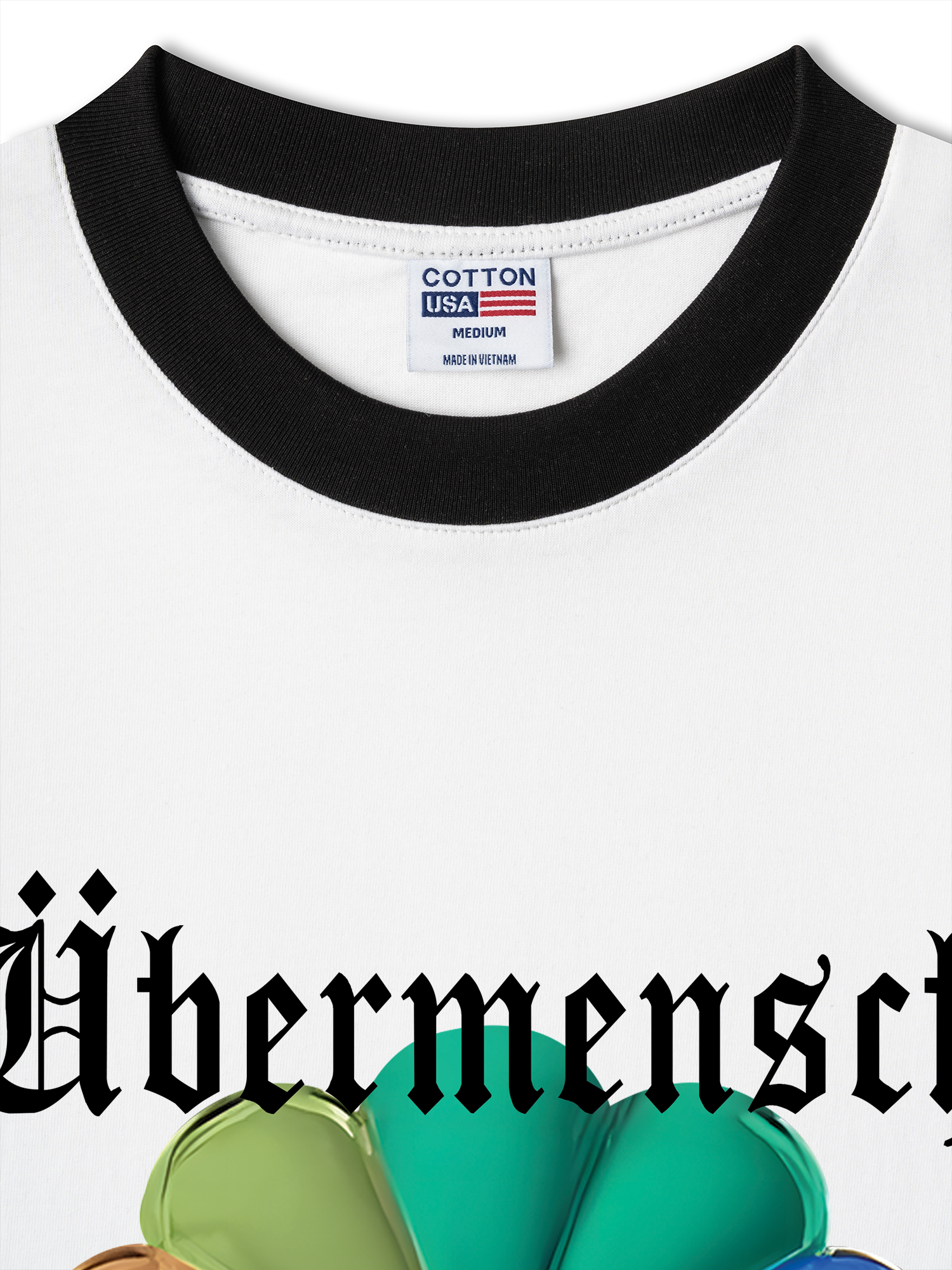 Áo Thun Ringer Relaxed Fit Floral Rainbow GD