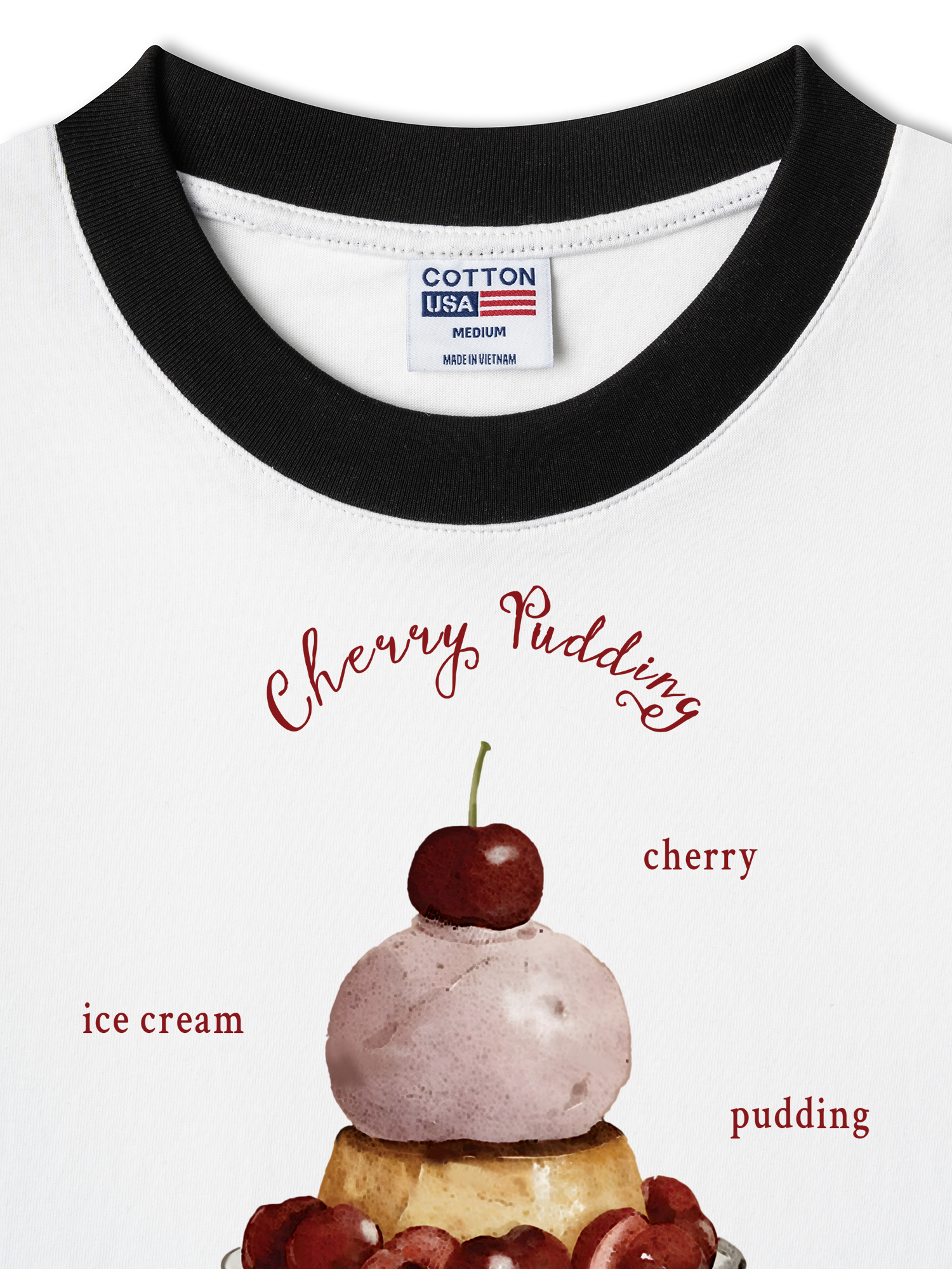 Áo Thun Ringer Relaxed Fit Tropical Cherry Pudding