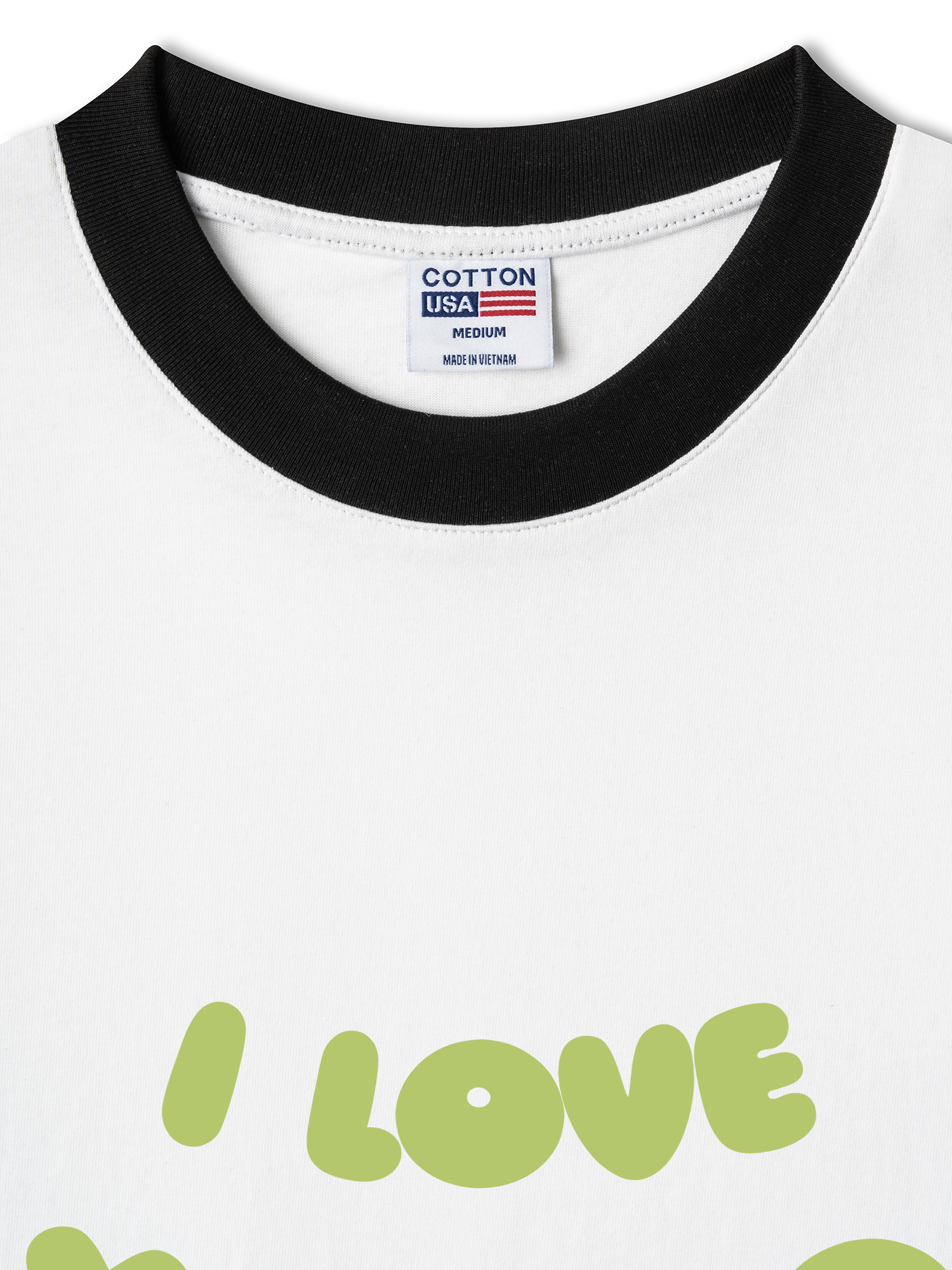 Áo Thun Ringer Relaxed Fit I Love You So Matcha