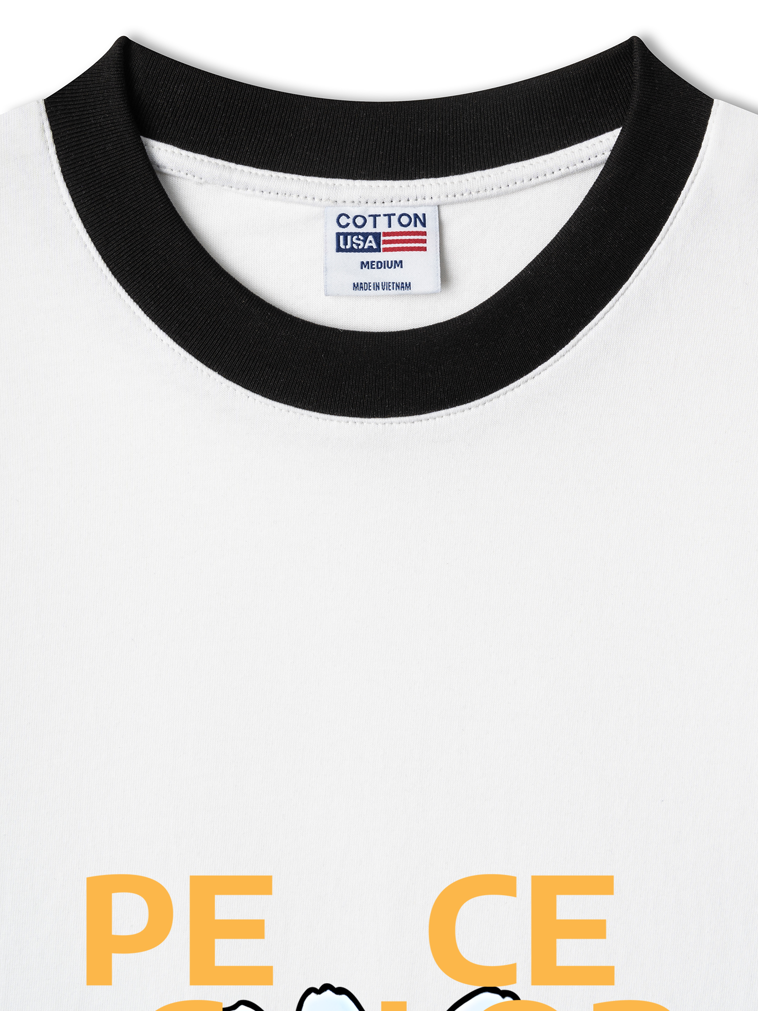 Áo Thun Ringer Relaxed Fit Floral Peace Color Love