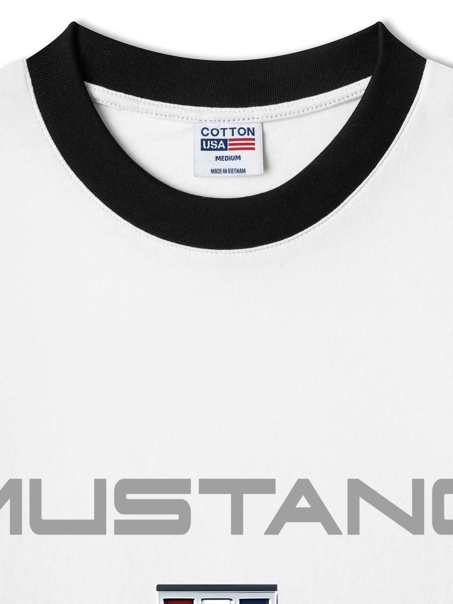 Áo Thun Ringer Relaxed Fit Mustang Silver Logo