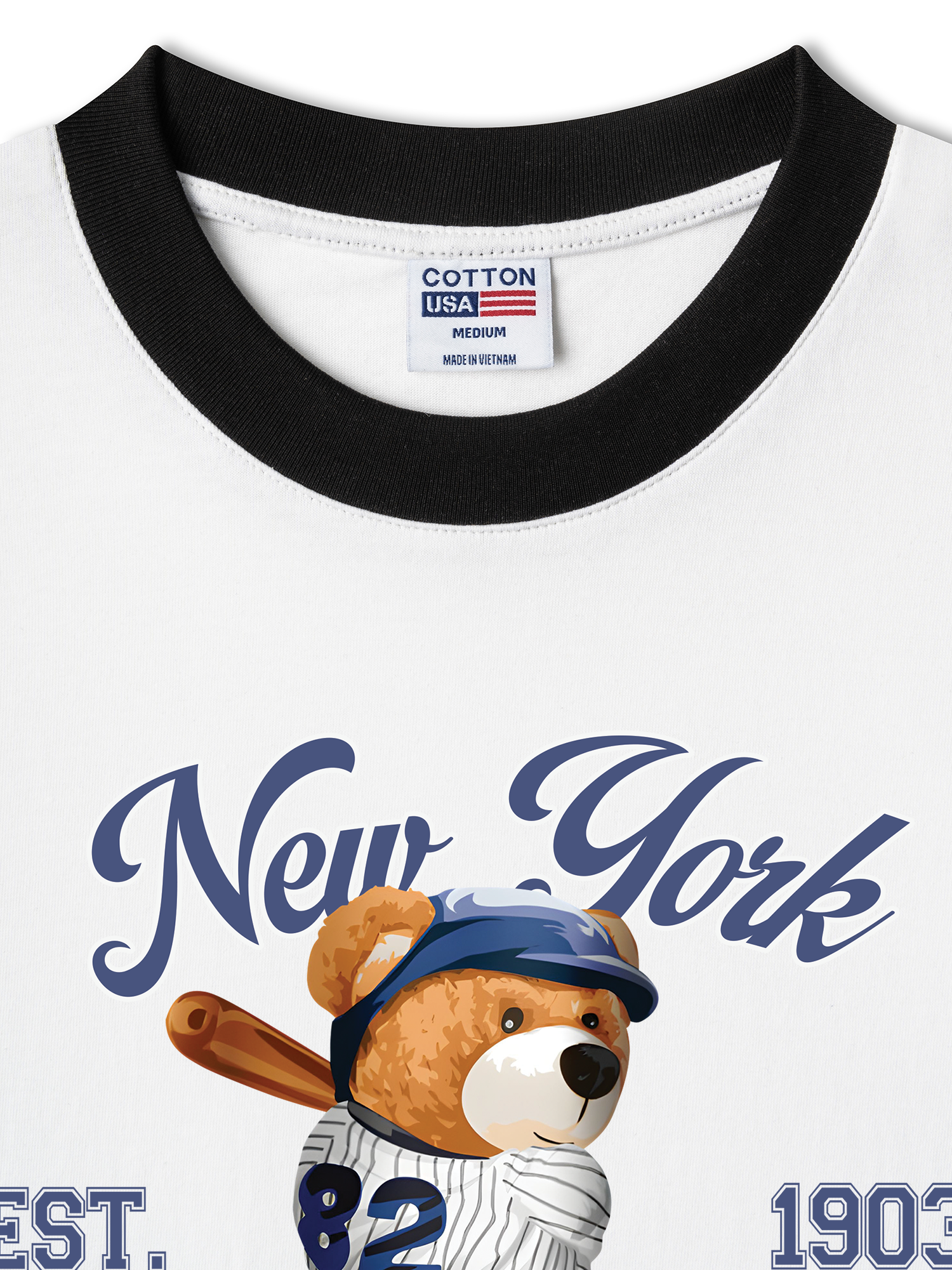 Áo Thun Ringer Relaxed Fit New York Baseball