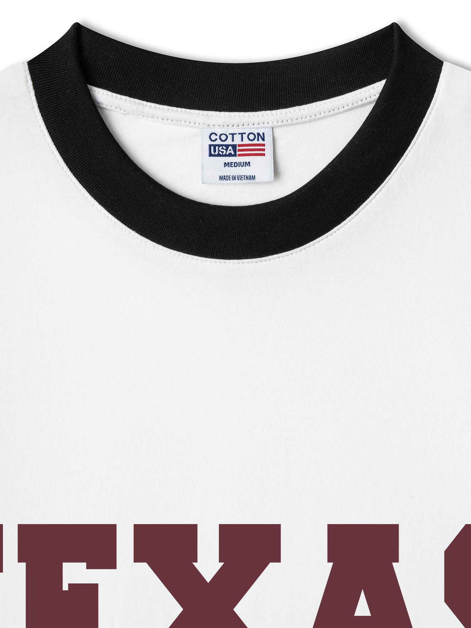 Áo Thun Ringer Relaxed Fit USA Texas Aggies