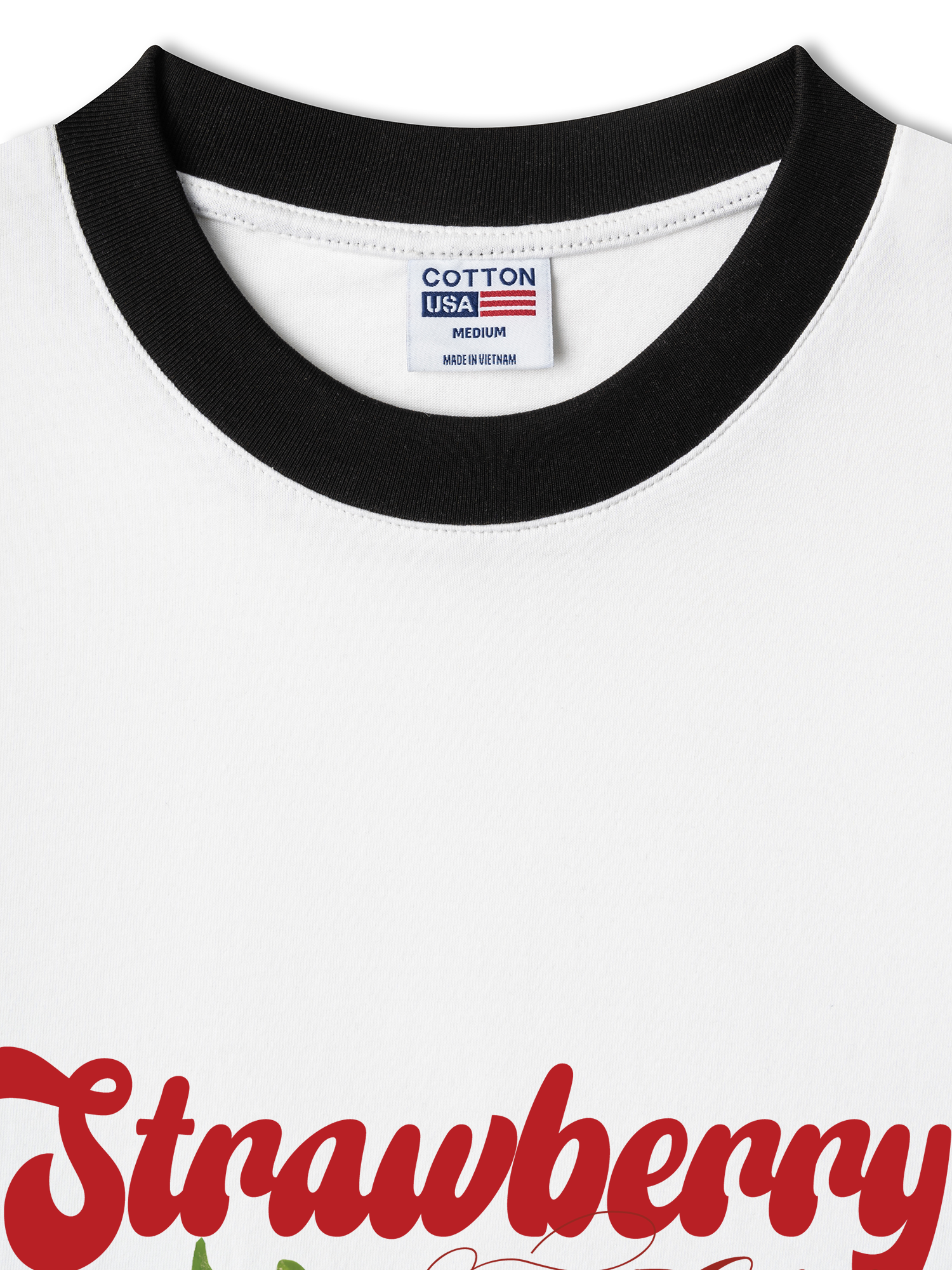 Áo Thun Ringer Relaxed Fit Tropical Strawberry Fresh Club