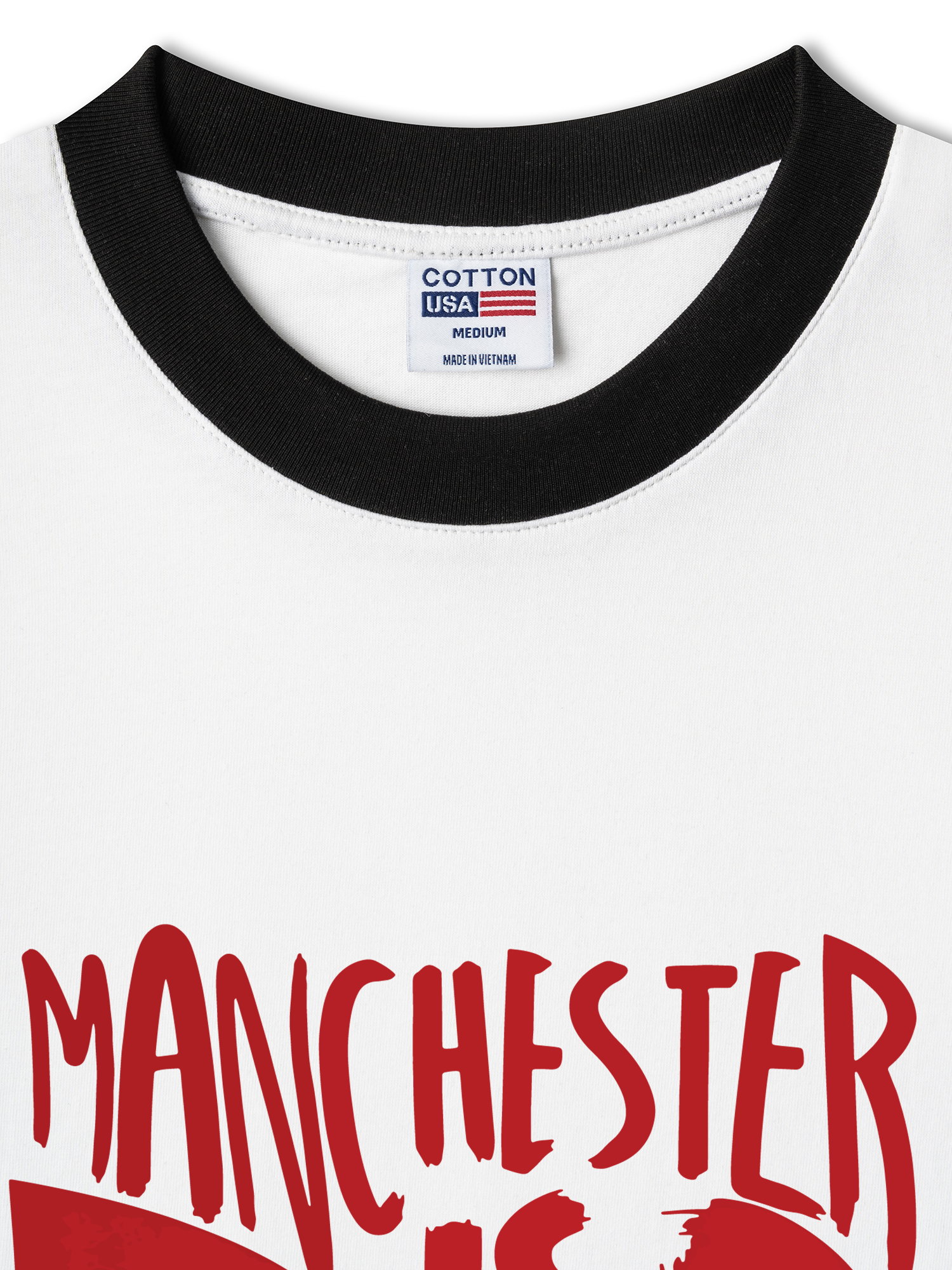 Áo Thun Ringer Relaxed Fit Manchester is Red