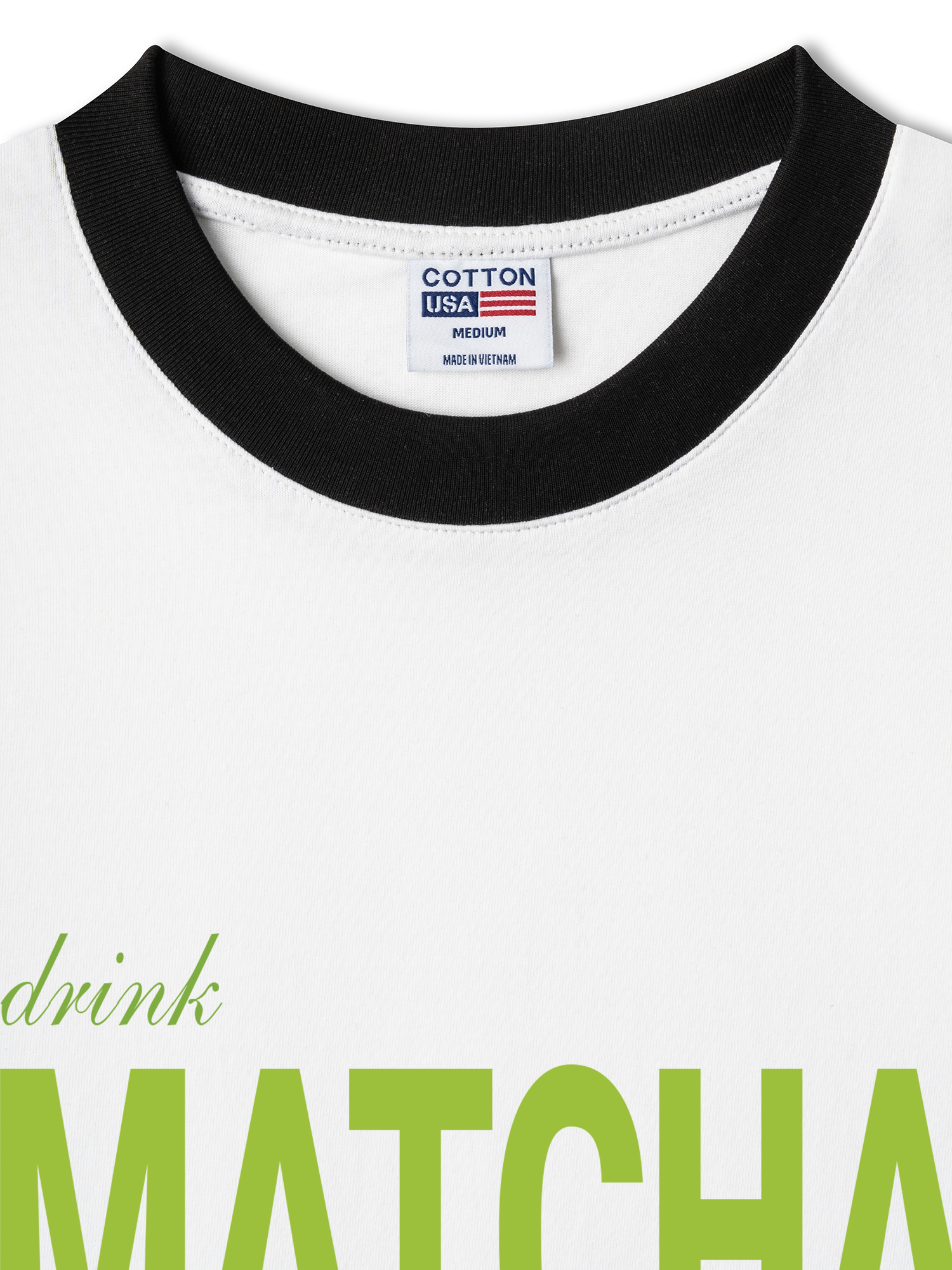 Áo Thun Ringer Relaxed Fit Drink Matcha