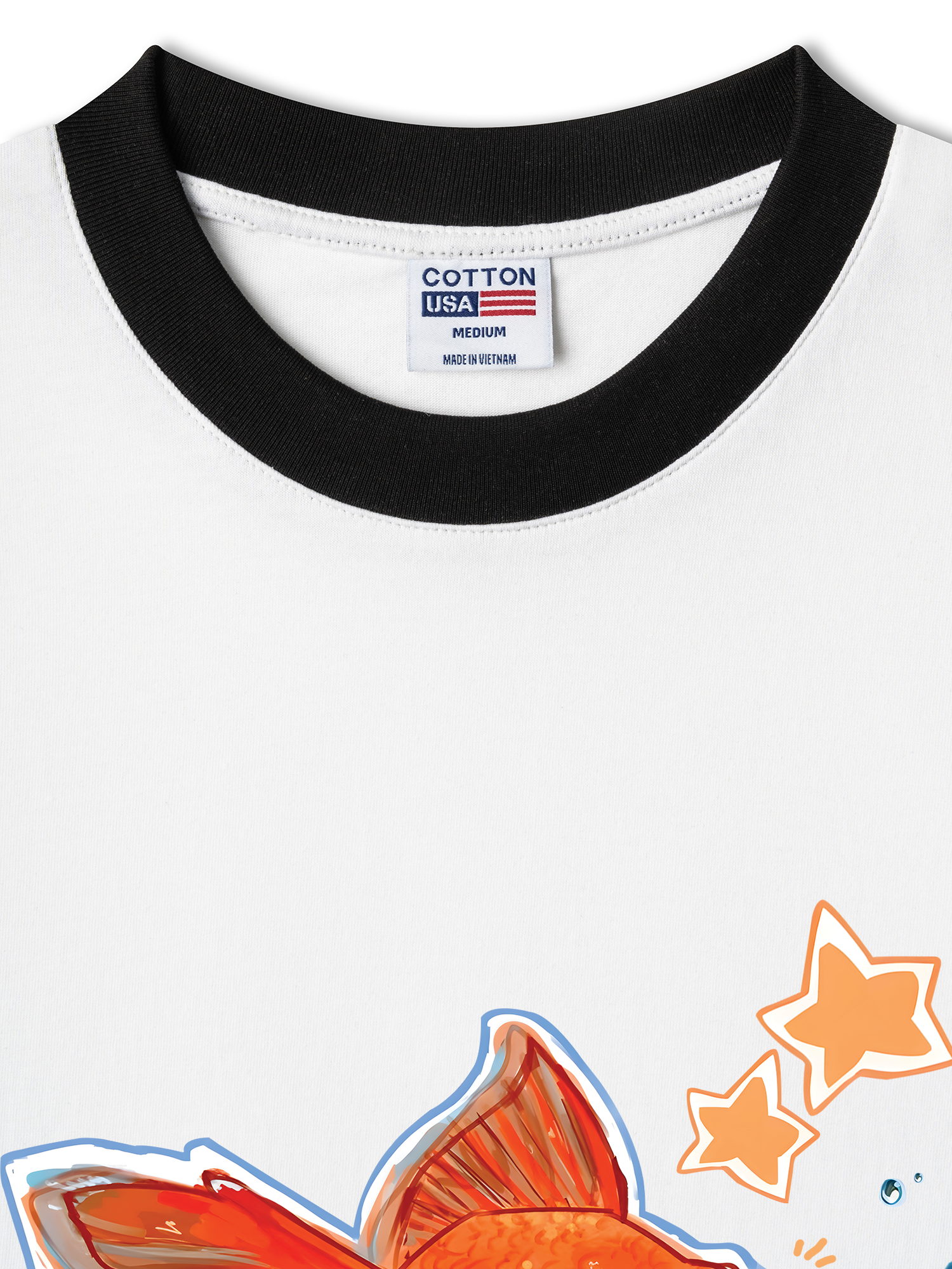 Áo Thun Ringer Relaxed Fit Tropical Goldfish