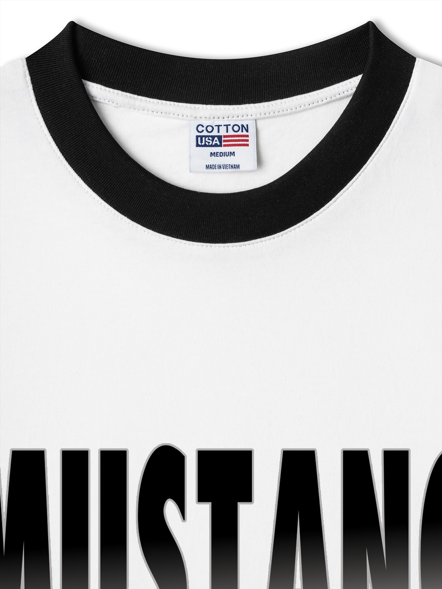 Áo Thun Ringer Relaxed Fit Mustang Black Version