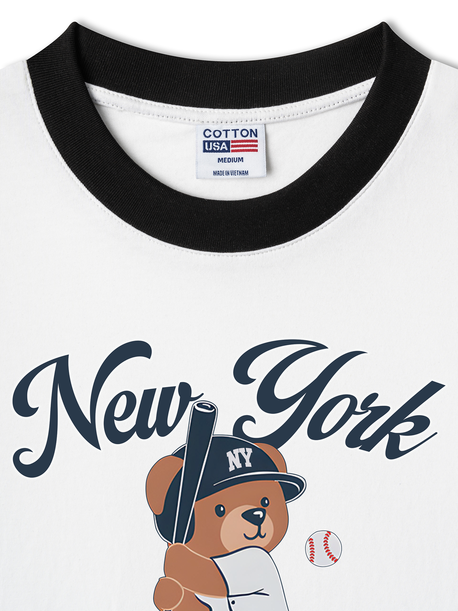 Áo Thun Ringer Relaxed Fit Baseball Bear