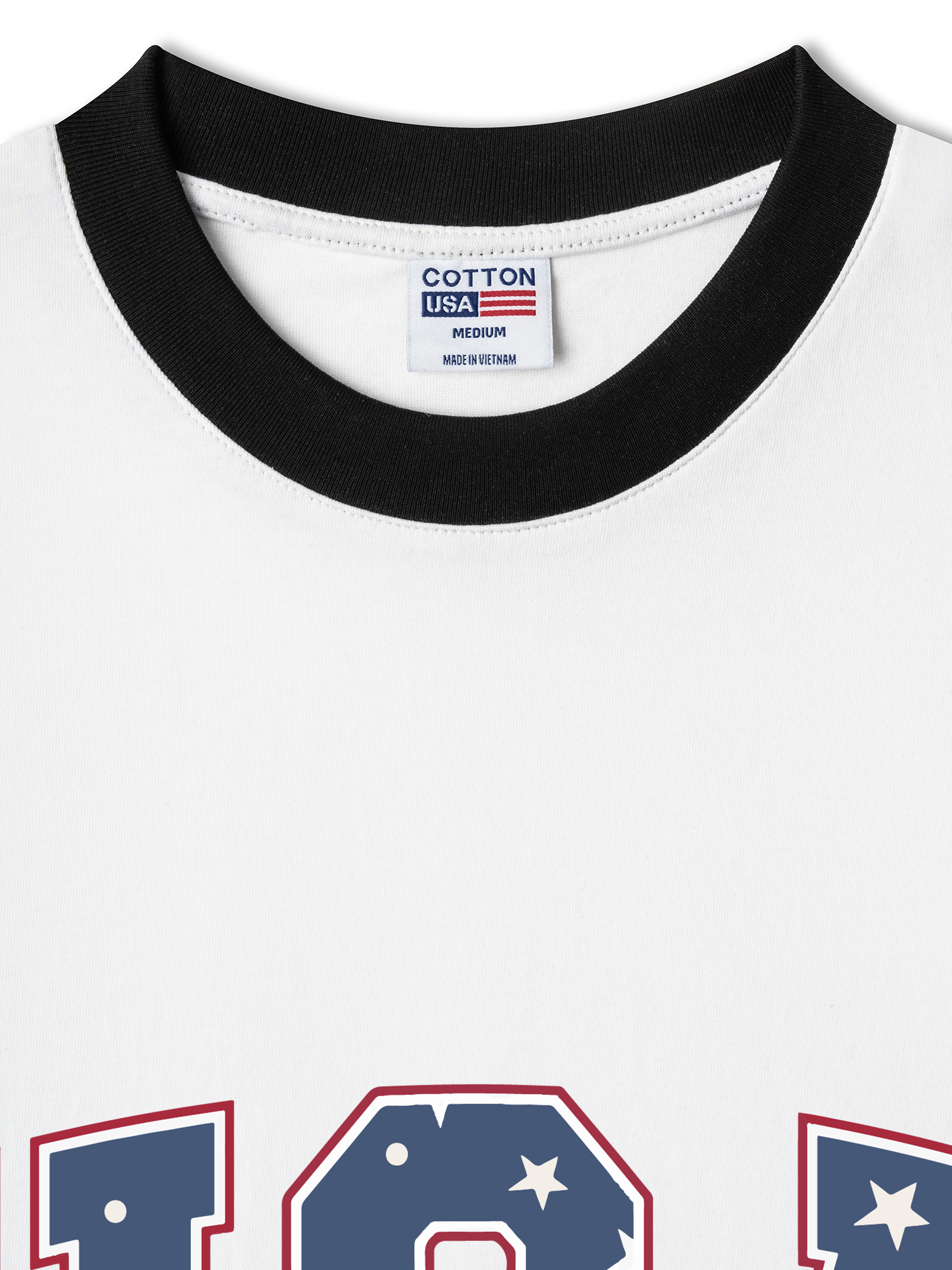 Áo Thun Ringer Relaxed Fit USA Retro Star