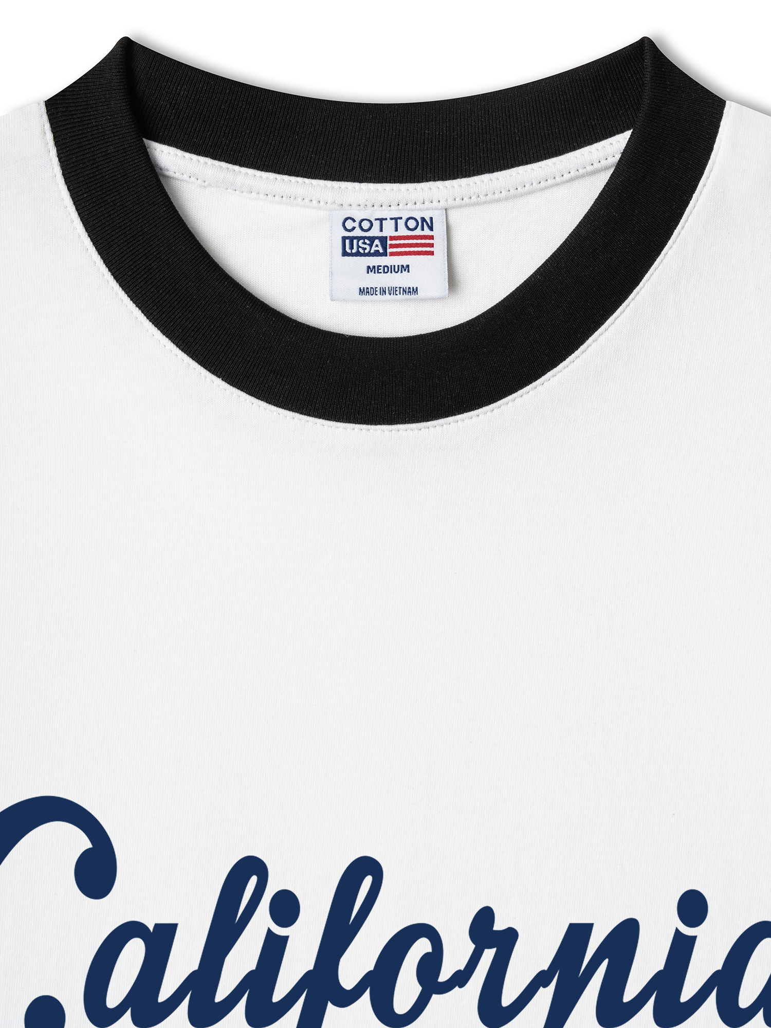 Áo Thun Ringer Relaxed Fit Baseball California Blue Teddy