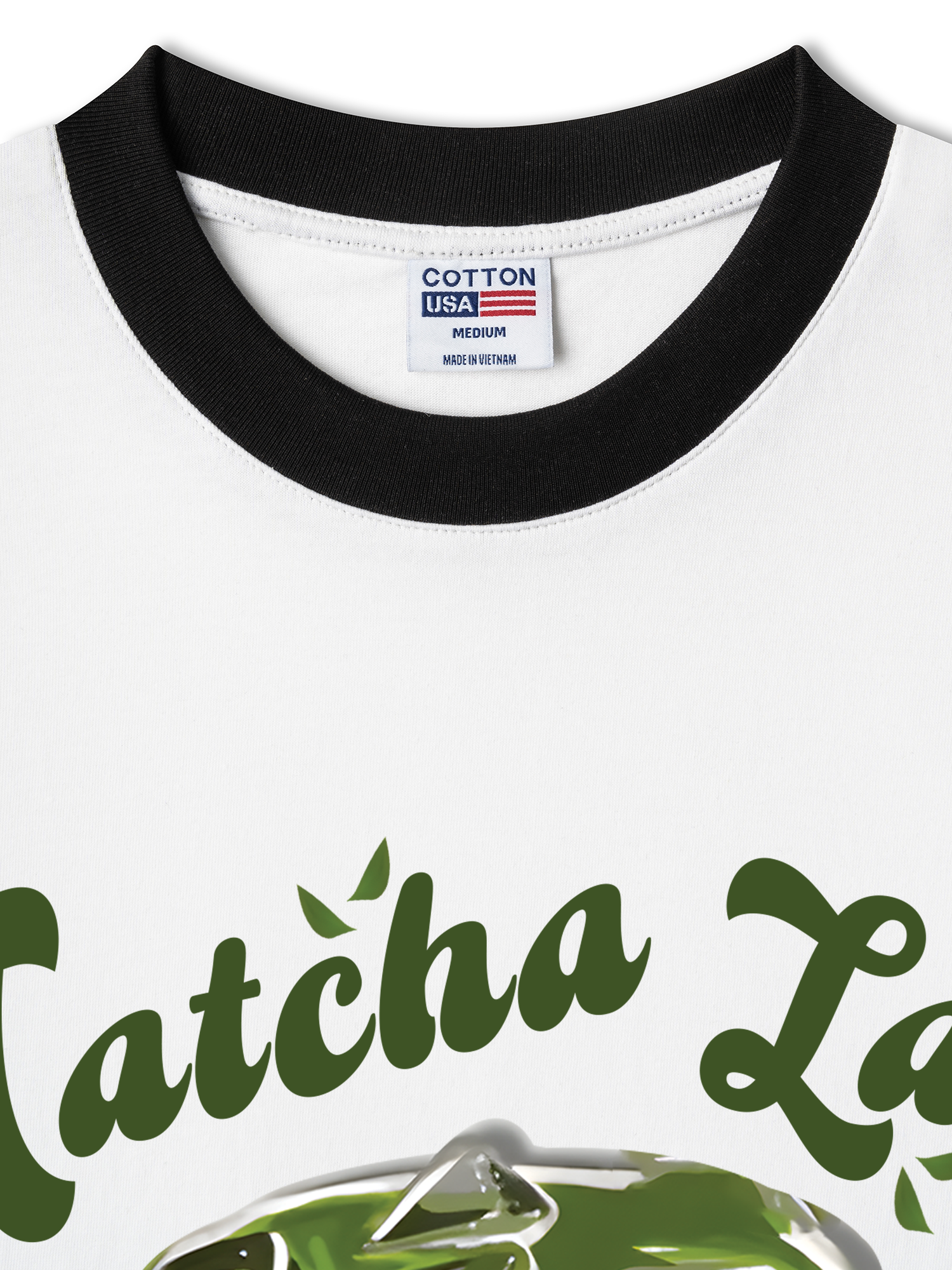 Áo Thun Ringer Relaxed Fit Tropical Matcha