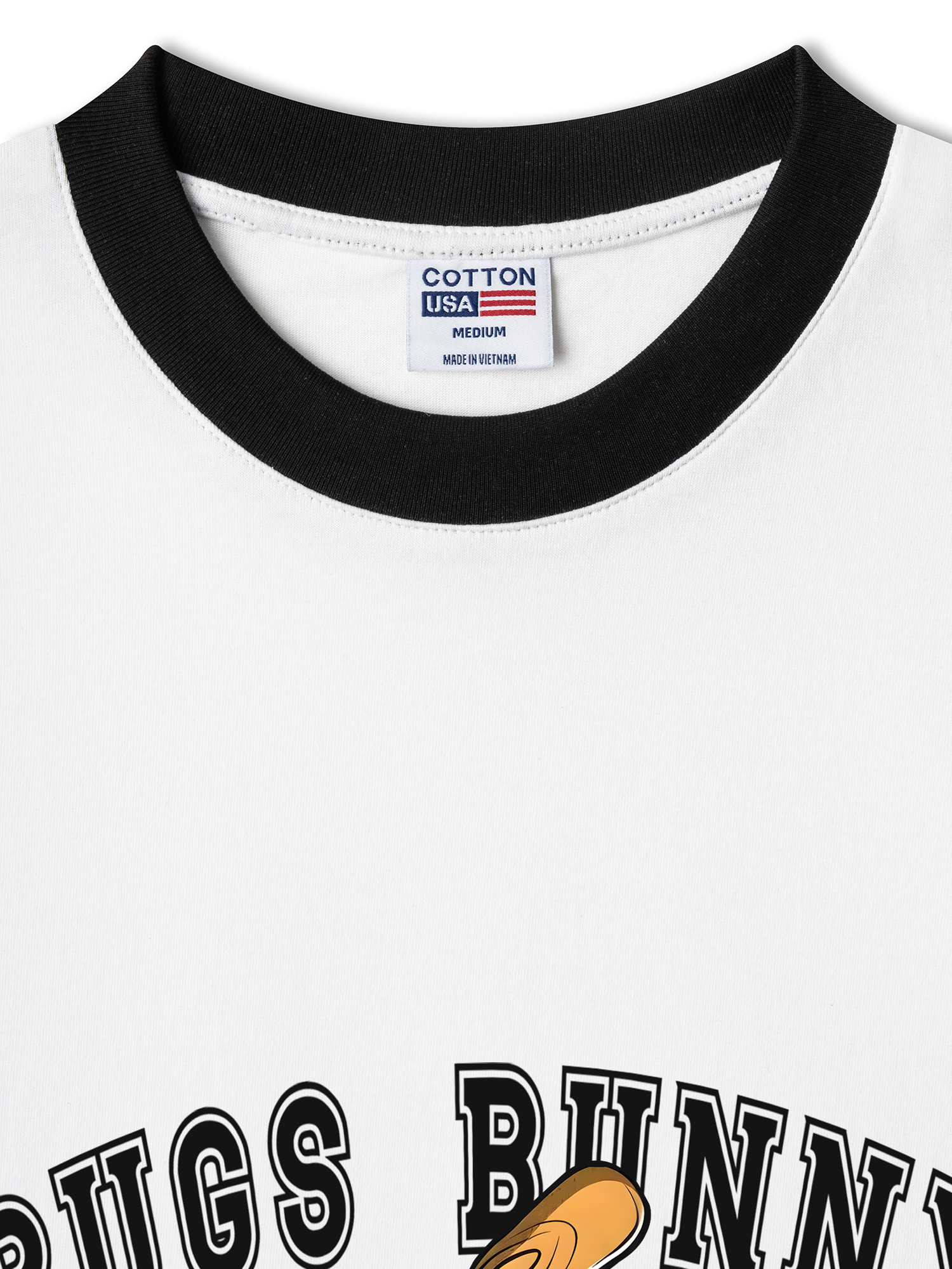 Áo Thun Ringer Relaxed Fit Baseball Bugs Bunny