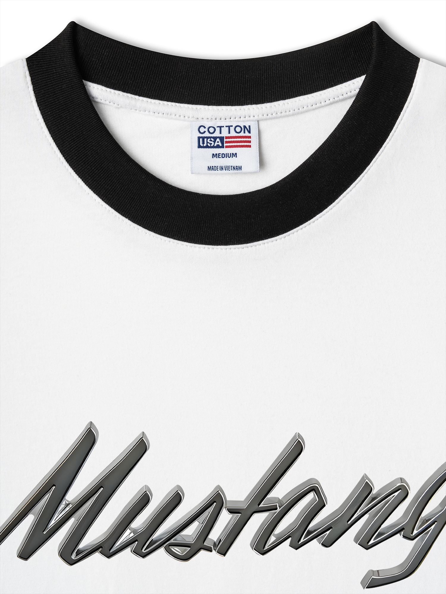 Áo Thun Ringer Relaxed Fit Mustang Blue Retro