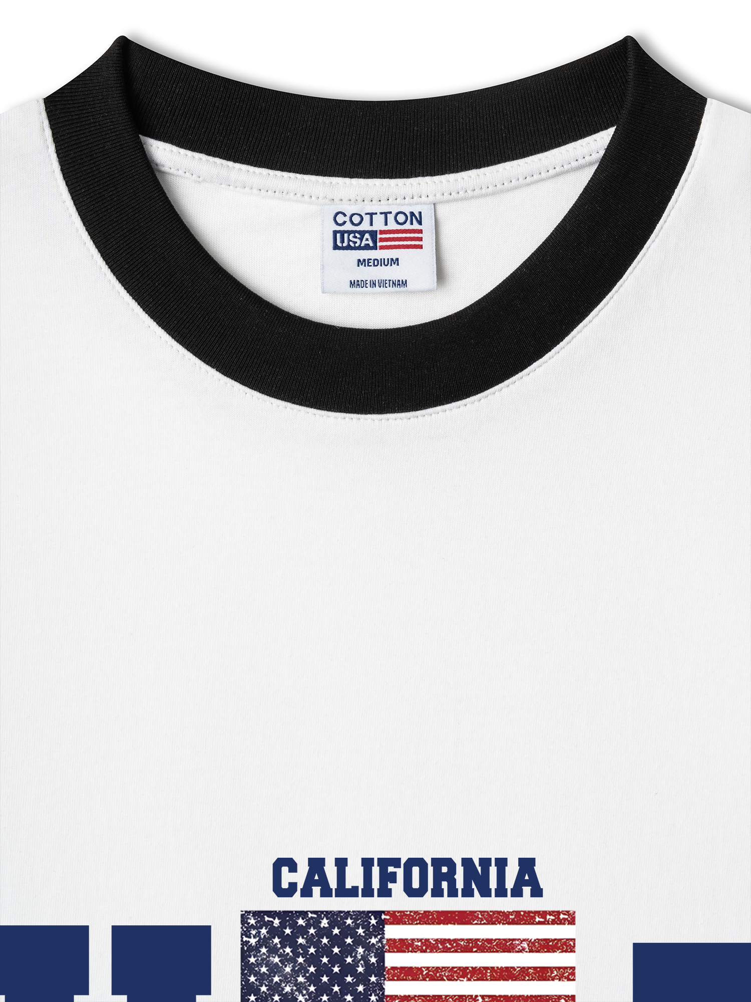 Áo Thun Ringer Relaxed Fit USA California