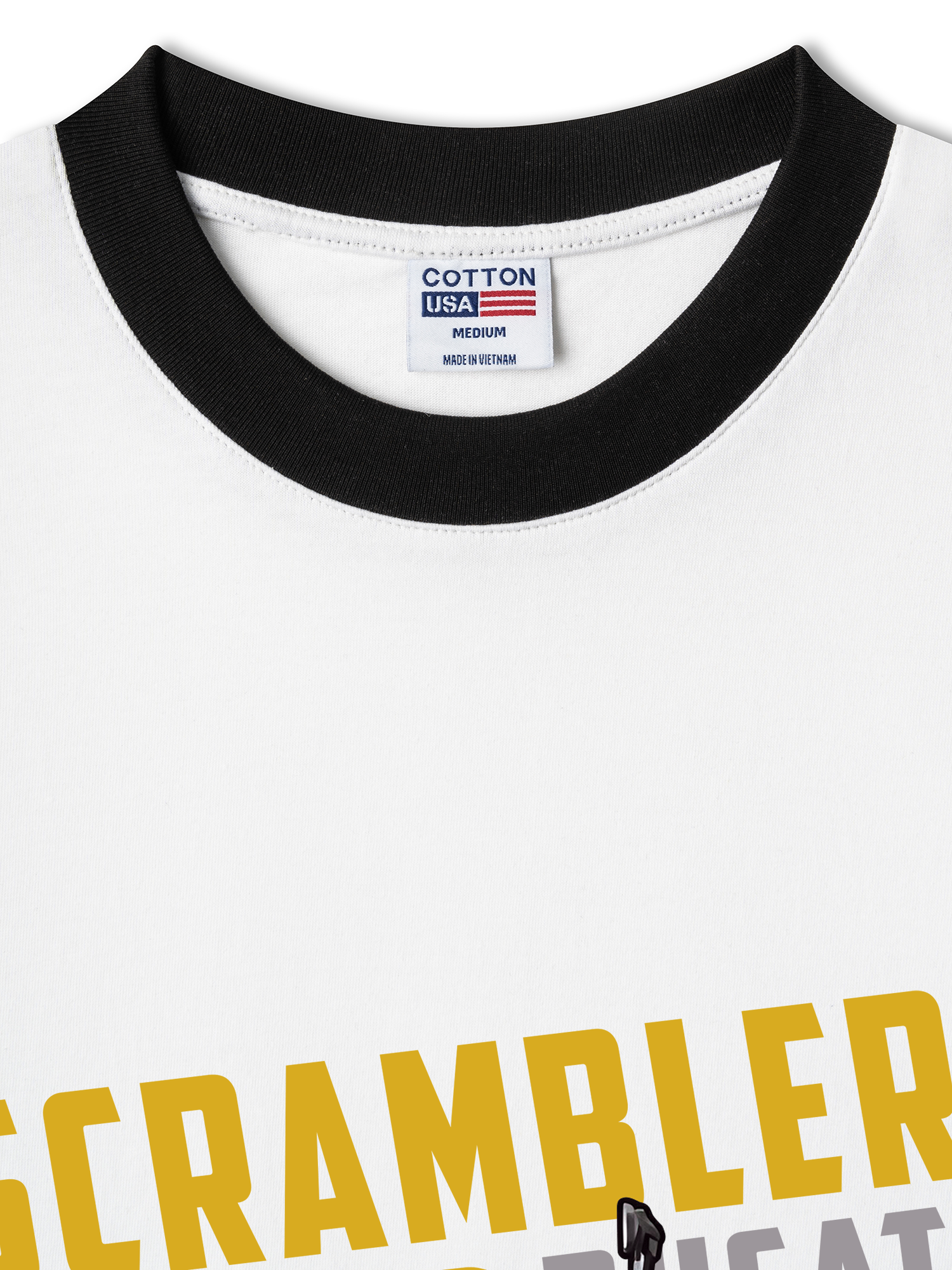 Áo Thun Ringer Relaxed Fit Scrambler 800 Ducati Yellow