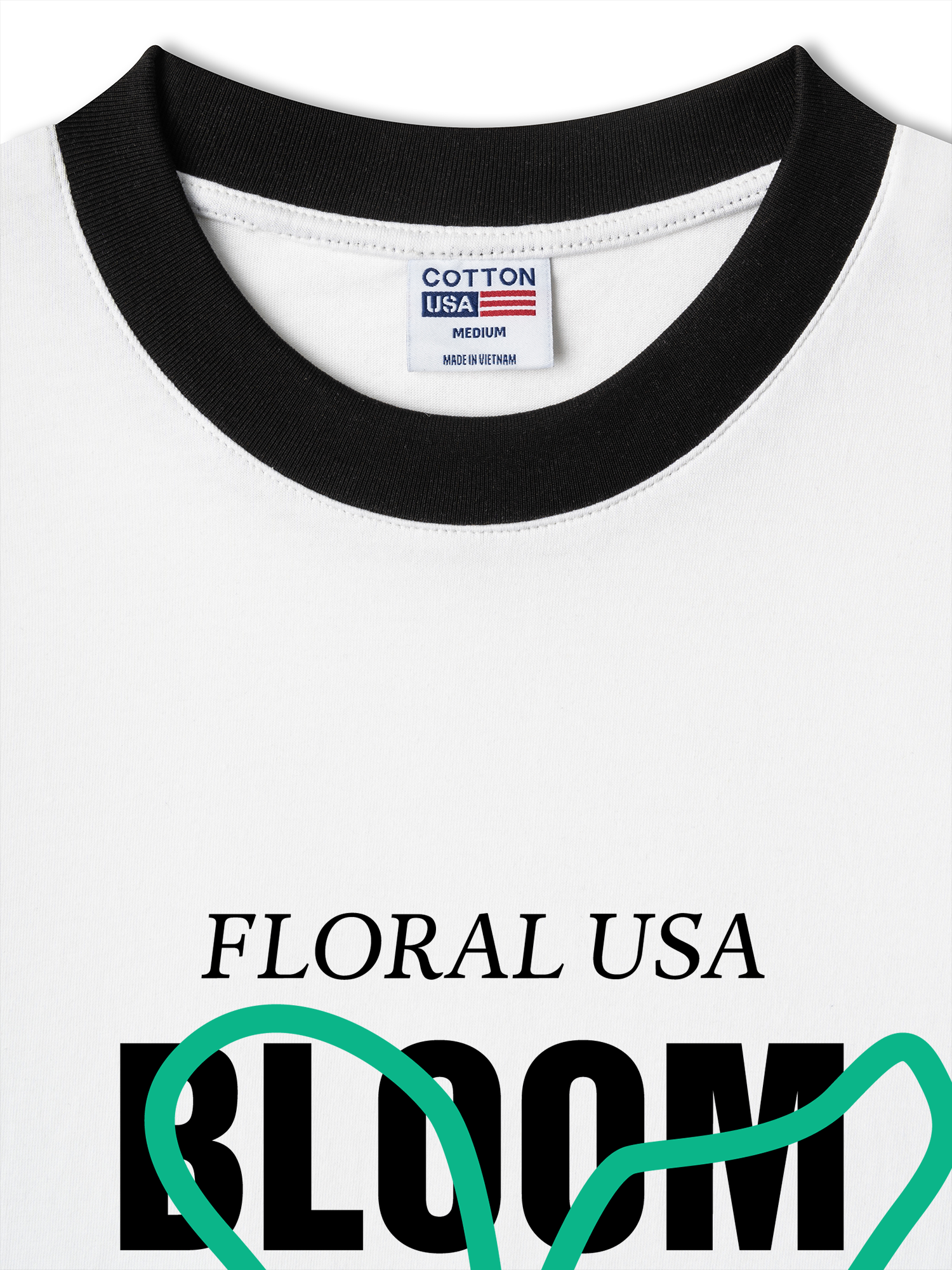 Áo Thun Ringer Relaxed Fit Floral Bloom Steady