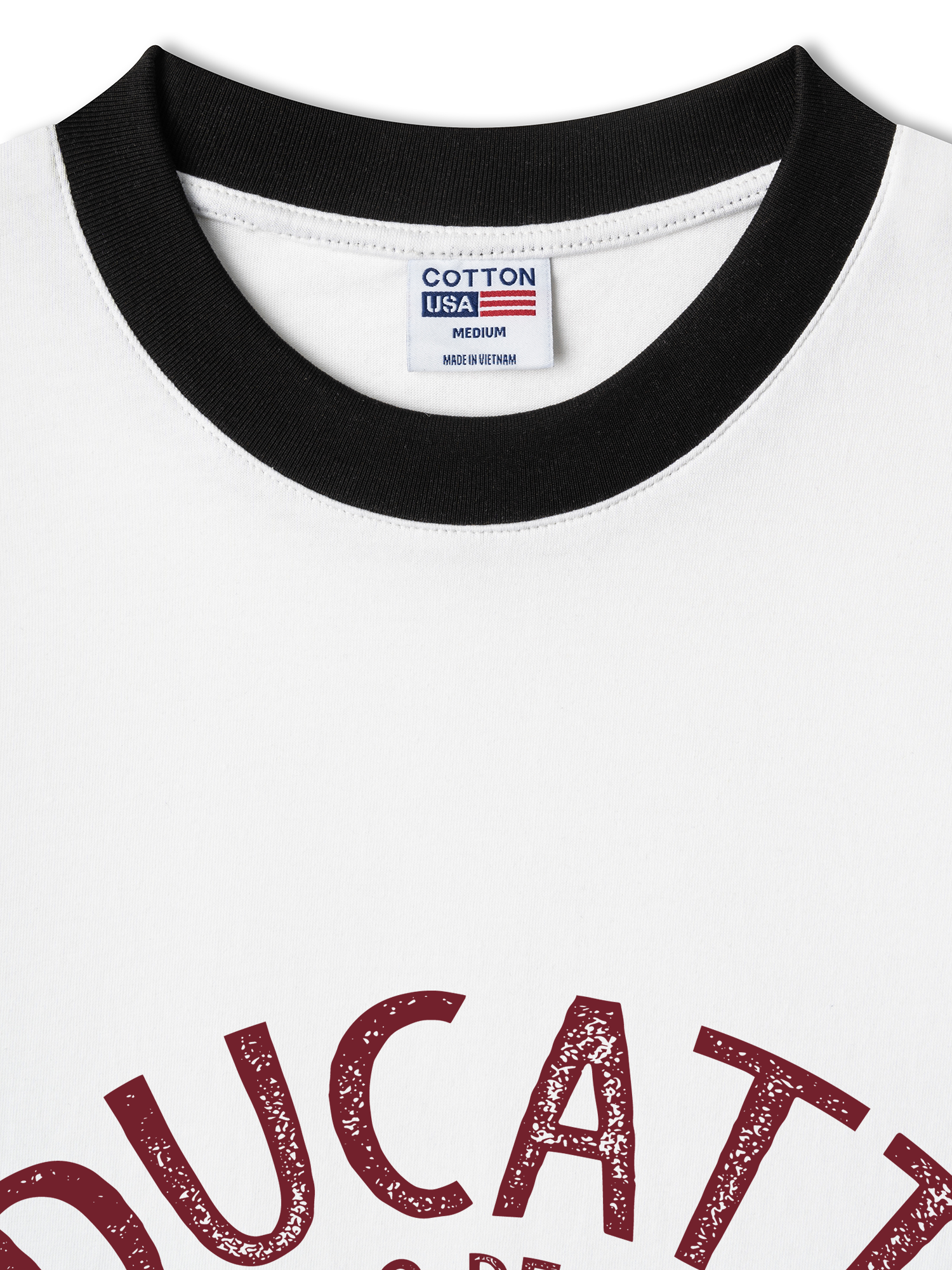 Áo Thun Ringer Relaxed Fit Ducati Vintage Vibes