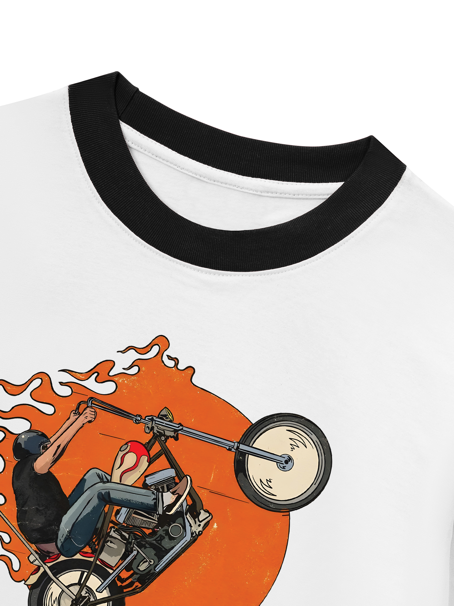 Áo Thun Ringer Relaxed Fit Born to ride