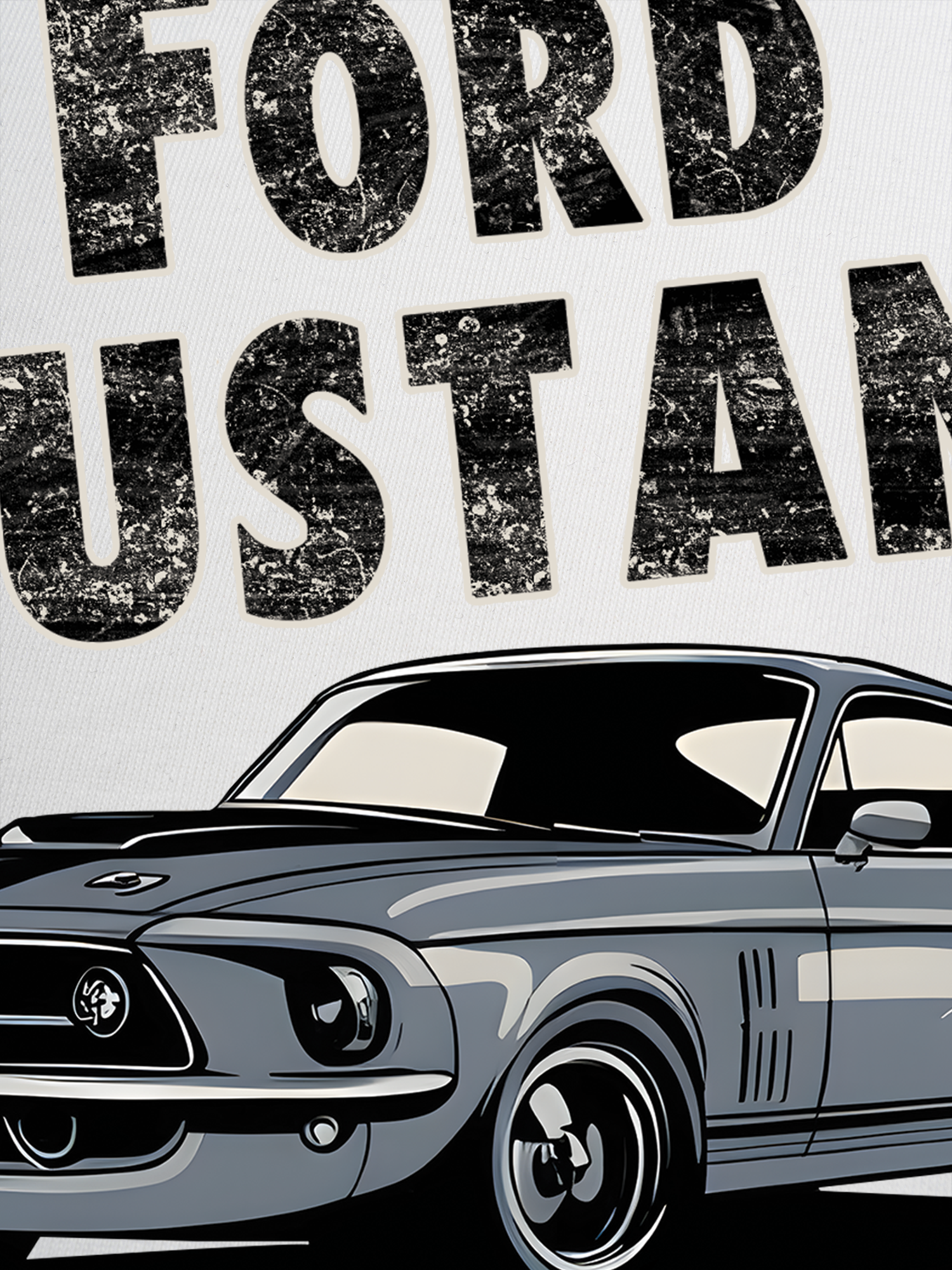 Áo Thun Ringer Relaxed Fit Mustang Retro Ford