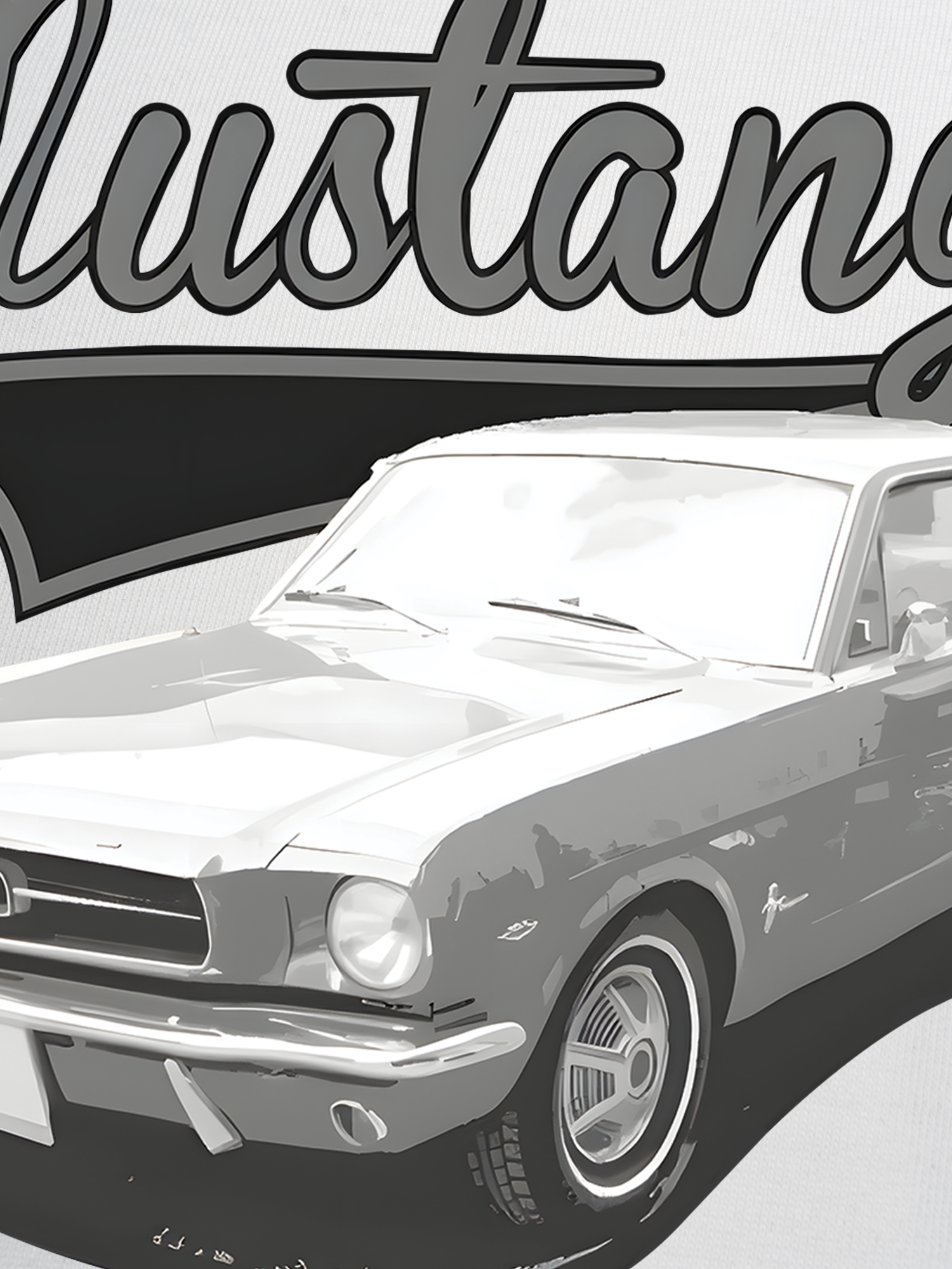 Áo Thun Ringer Relaxed Fit Mustang Vintage Black & White