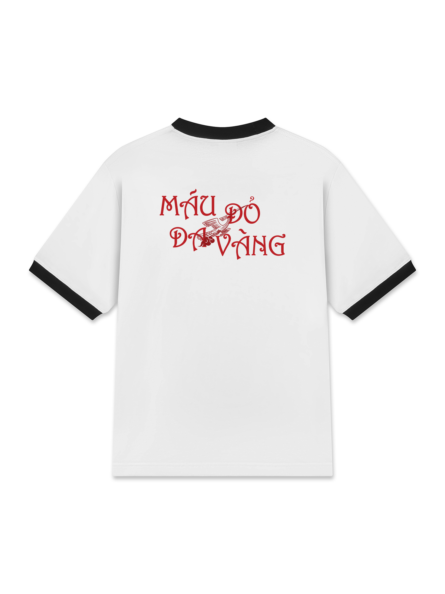 Áo Thun Ringer Relaxed Fit Người Việt - Máu Đỏ Da Vàng