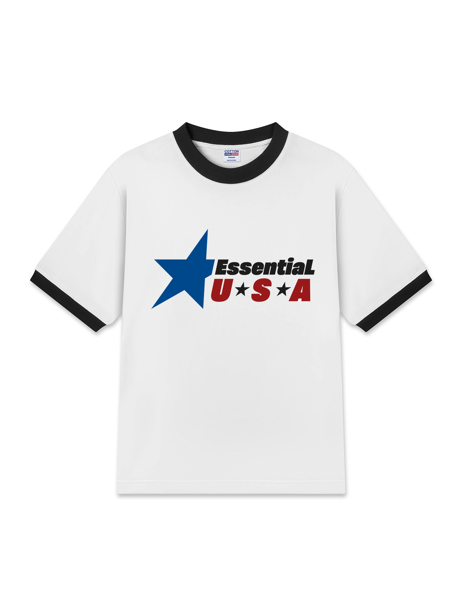 Áo Thun Ringer Relaxed Fit USA Essential Prime