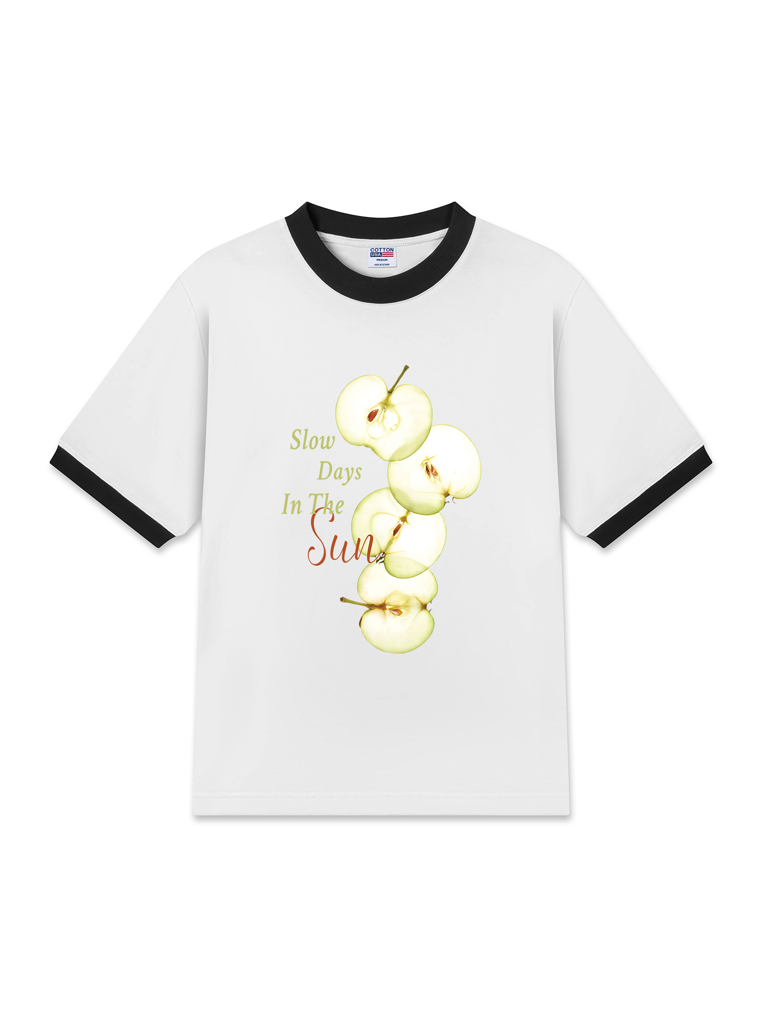 Áo Thun Ringer Relaxed Fit Tropical Slow Days In The Sun