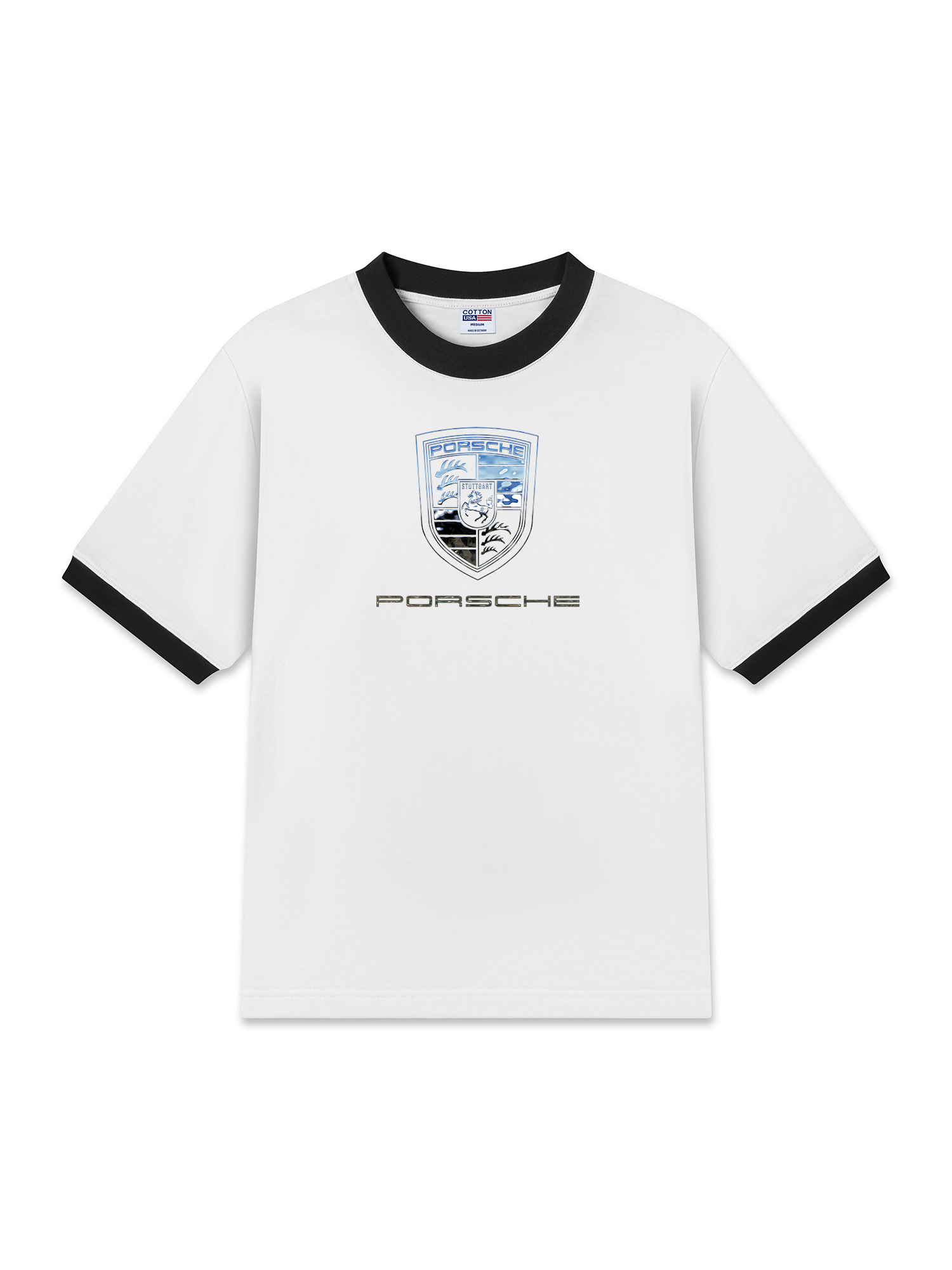 Áo Thun Ringer Relaxed Fit Porsche Metal Material