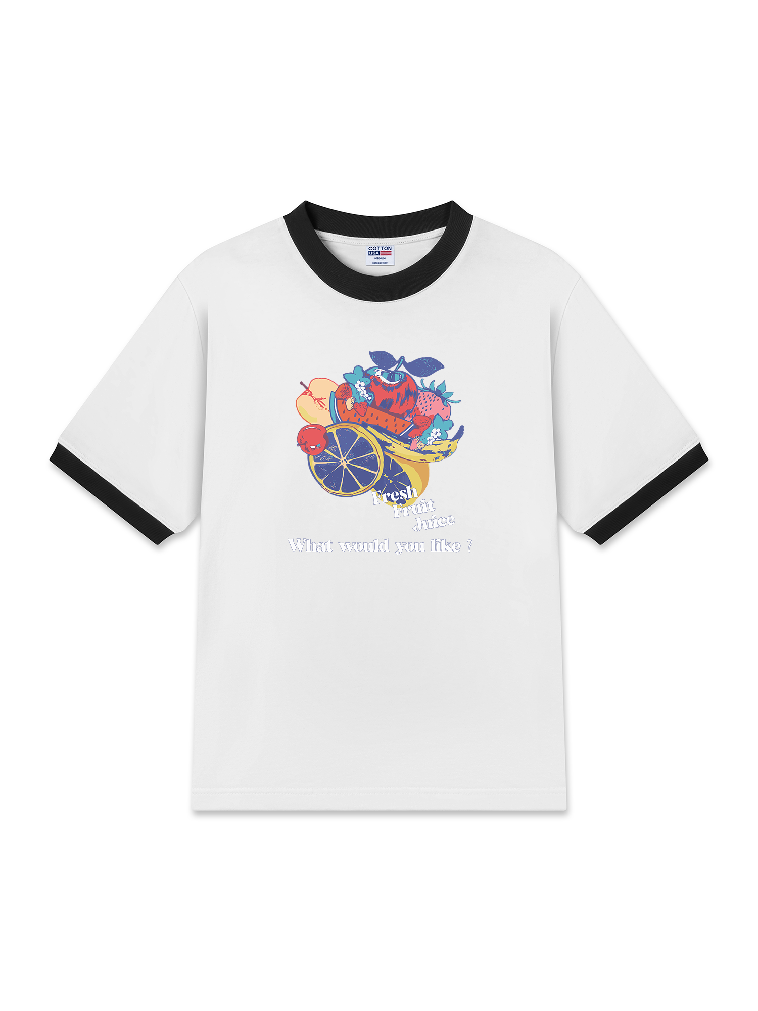 Áo Thun Ringer Relaxed Fit Tropical Fresh Fruit Juice