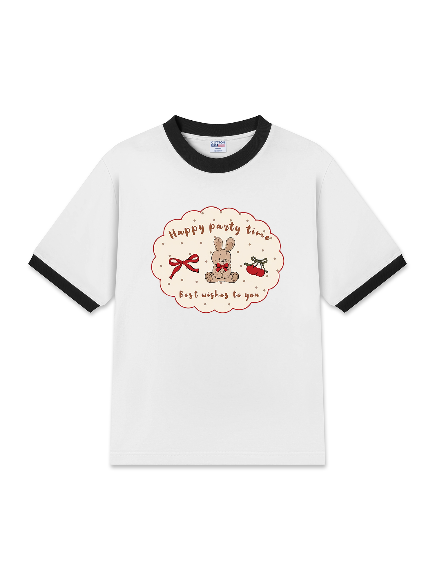 Áo Thun Ringer Relaxed Fit Happy Party Time